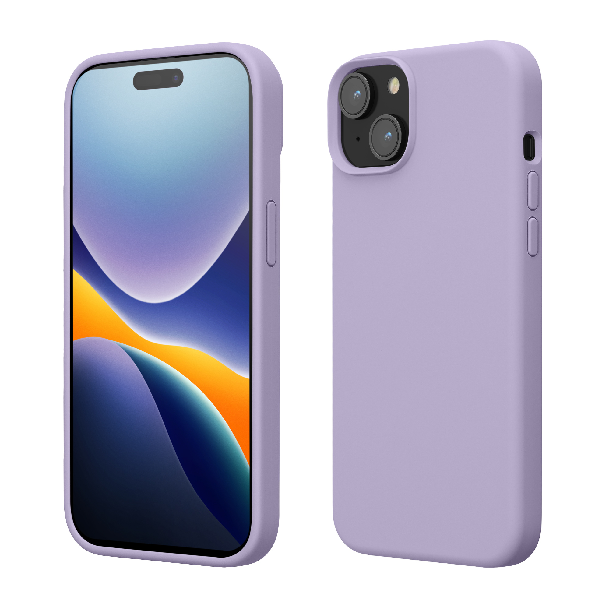 Kryt kwmobile TPU silikonový iPhone 15 levandulová