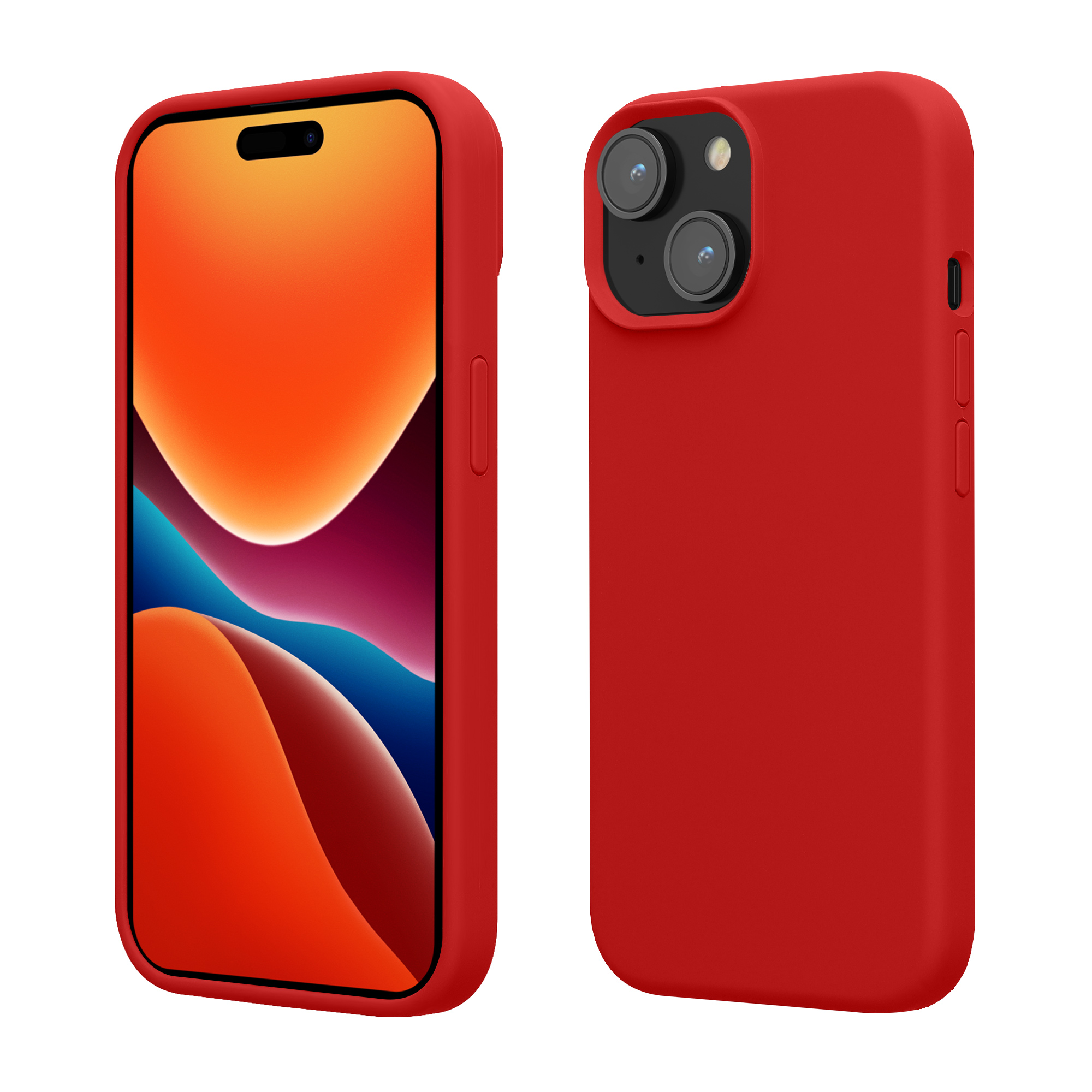 Kryt kwmobile TPU silikonový iPhone 15 červená