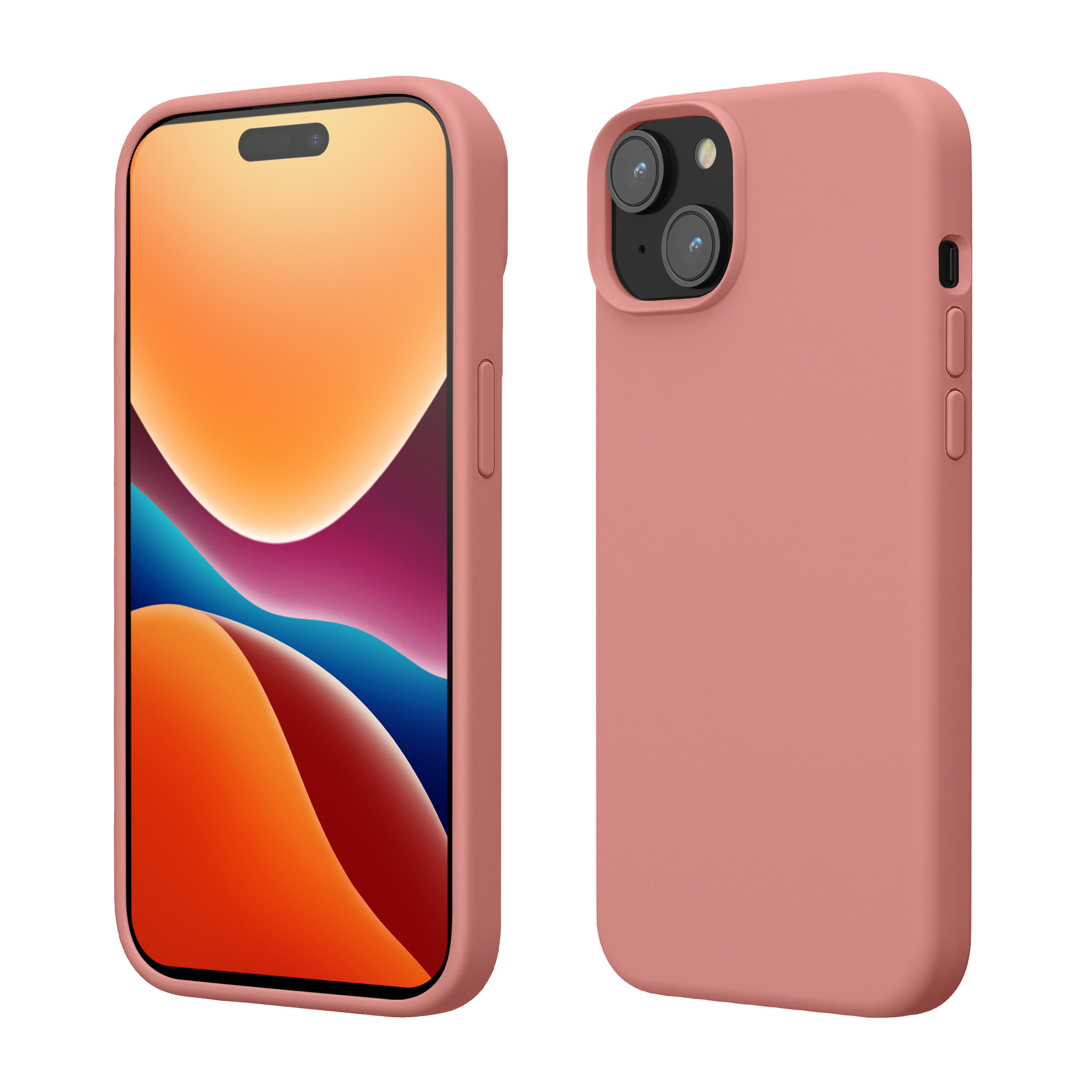 Pouzdro pro iPhone 15 kwmobile silikonové - zimní růže