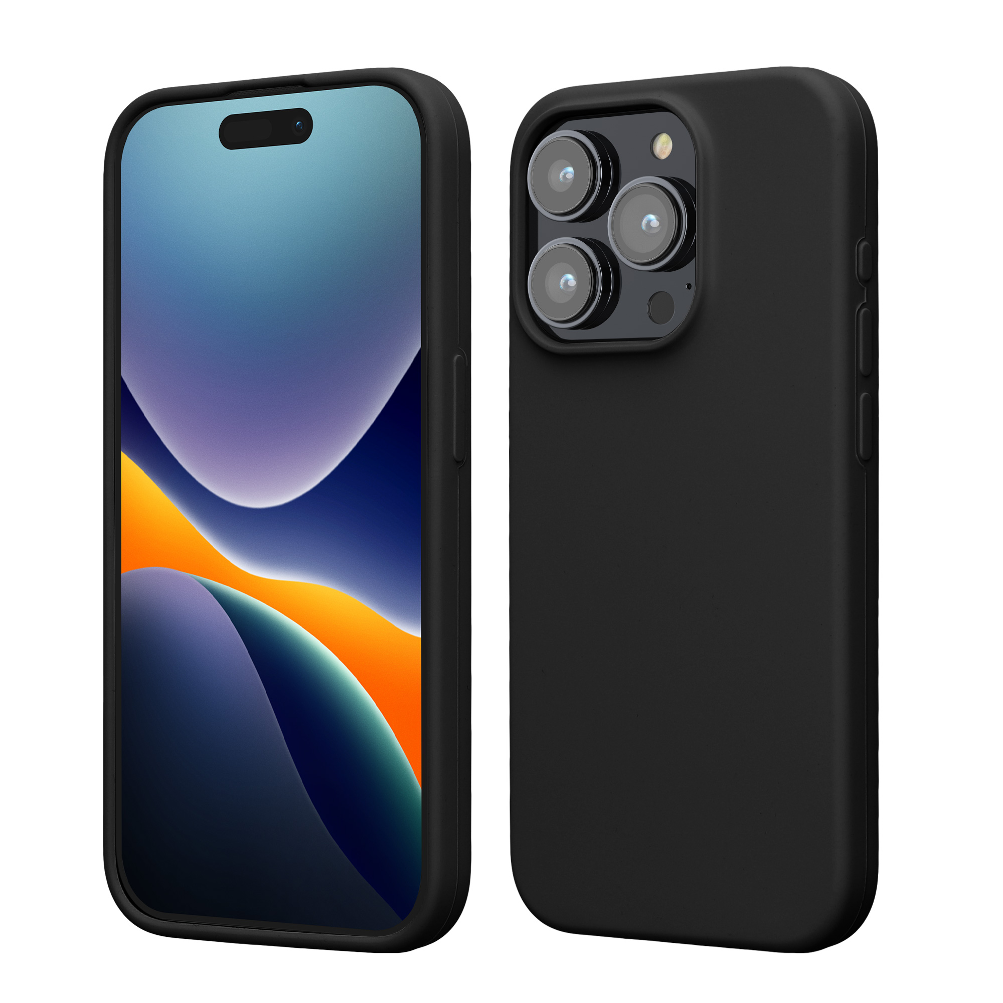 Silikonový kryt kwmobile pro iPhone 15 Pro - černá