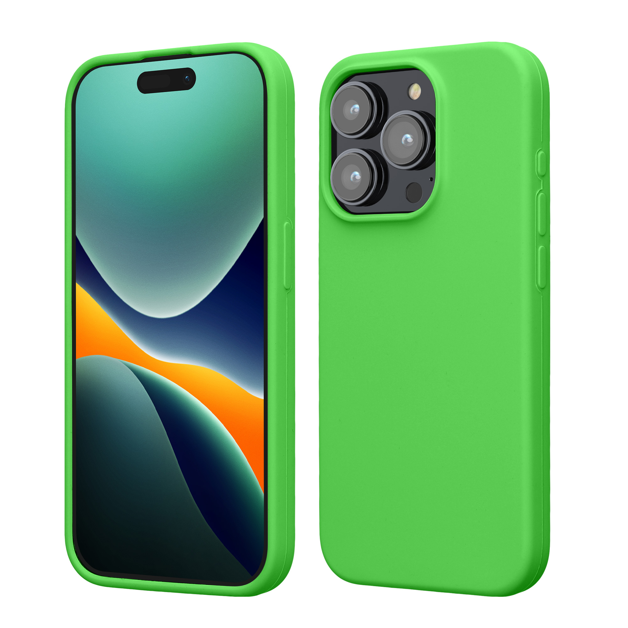 Kryt kwmobile TPU silikonový iPhone 15 Pro limetkově zelená