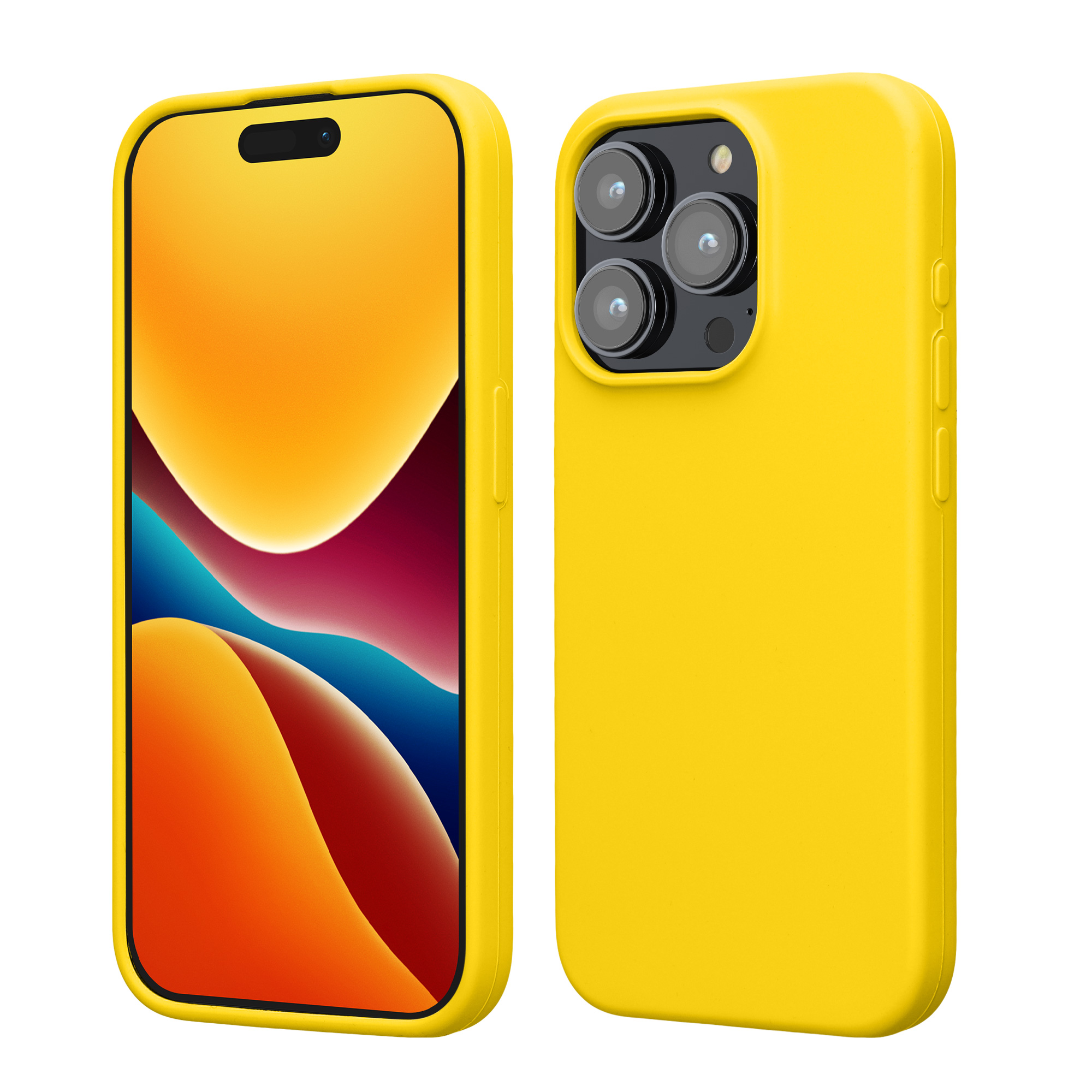 Kryt kwmobile TPU silikonový iPhone 15 Pro žlutá