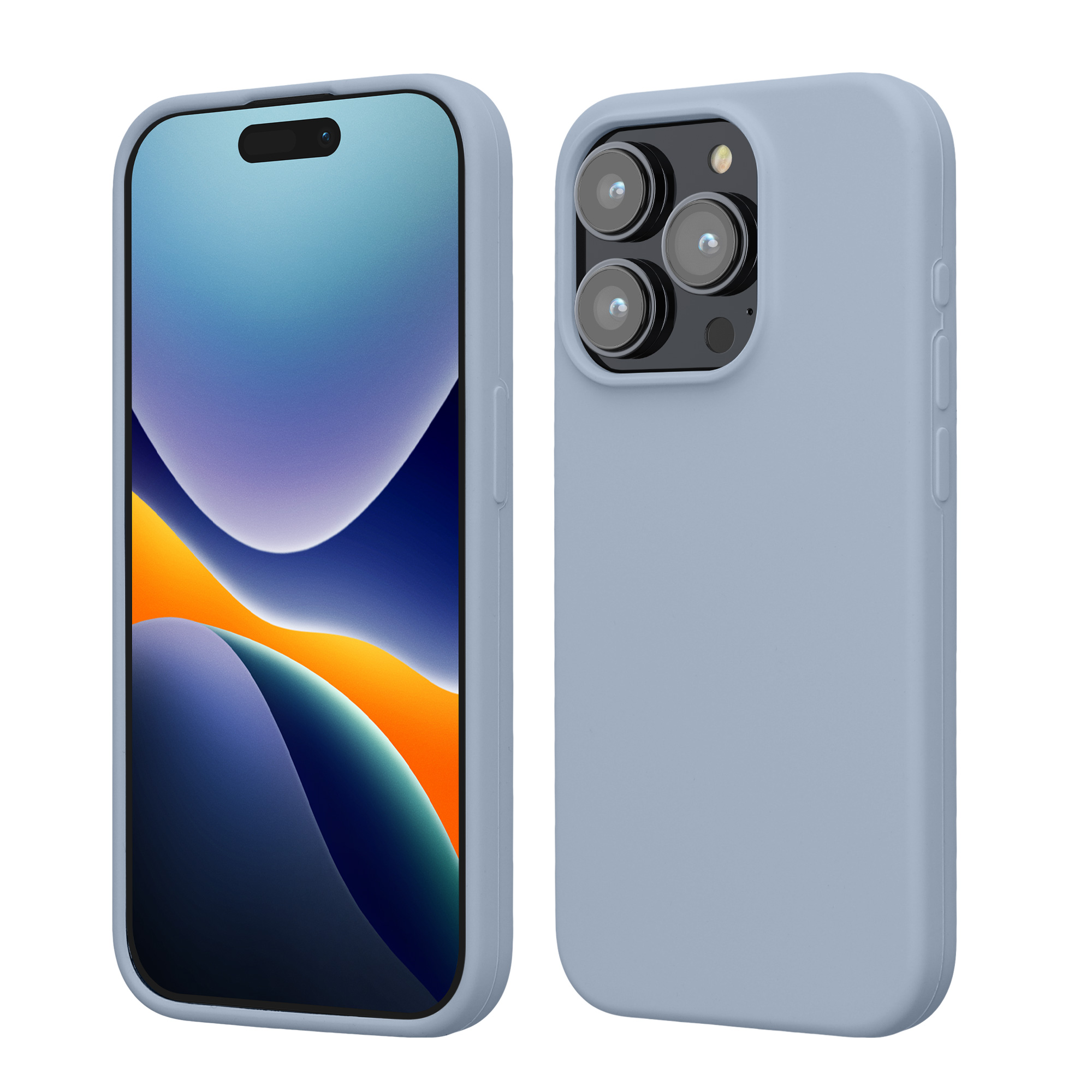 Silikonový kryt kwmobile pro iPhone 15 Pro - světle modrá