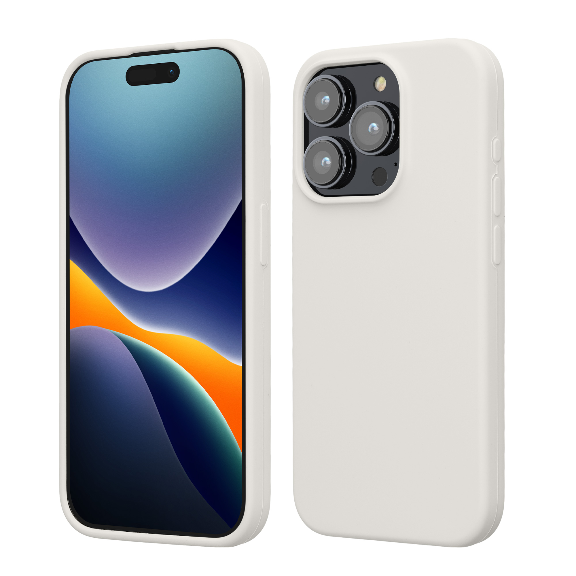 Pouzdro pro iPhone 15 Pro kwmobile silikonové - bílá