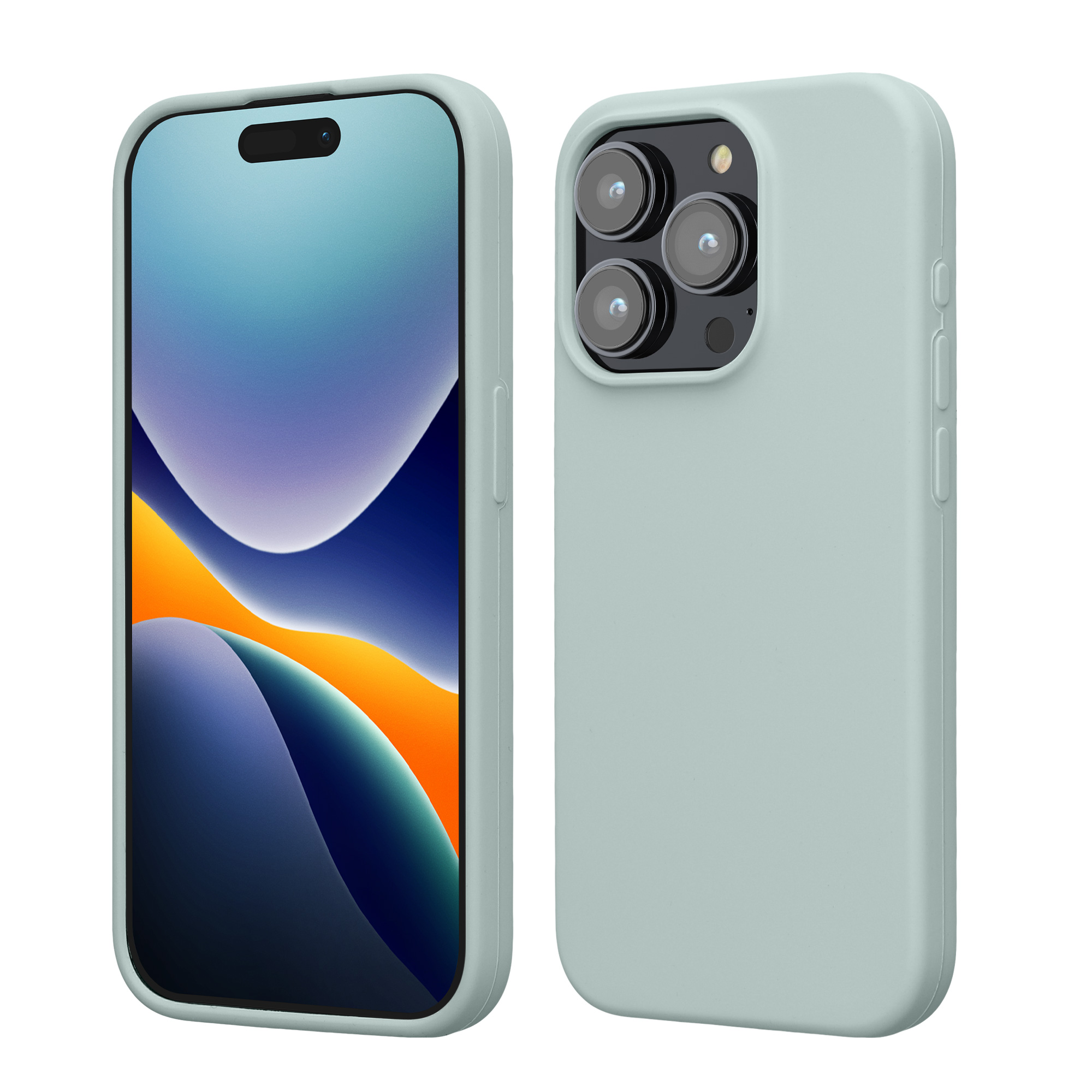 Silikonový kryt kwmobile pro iPhone 15 Pro - mátová