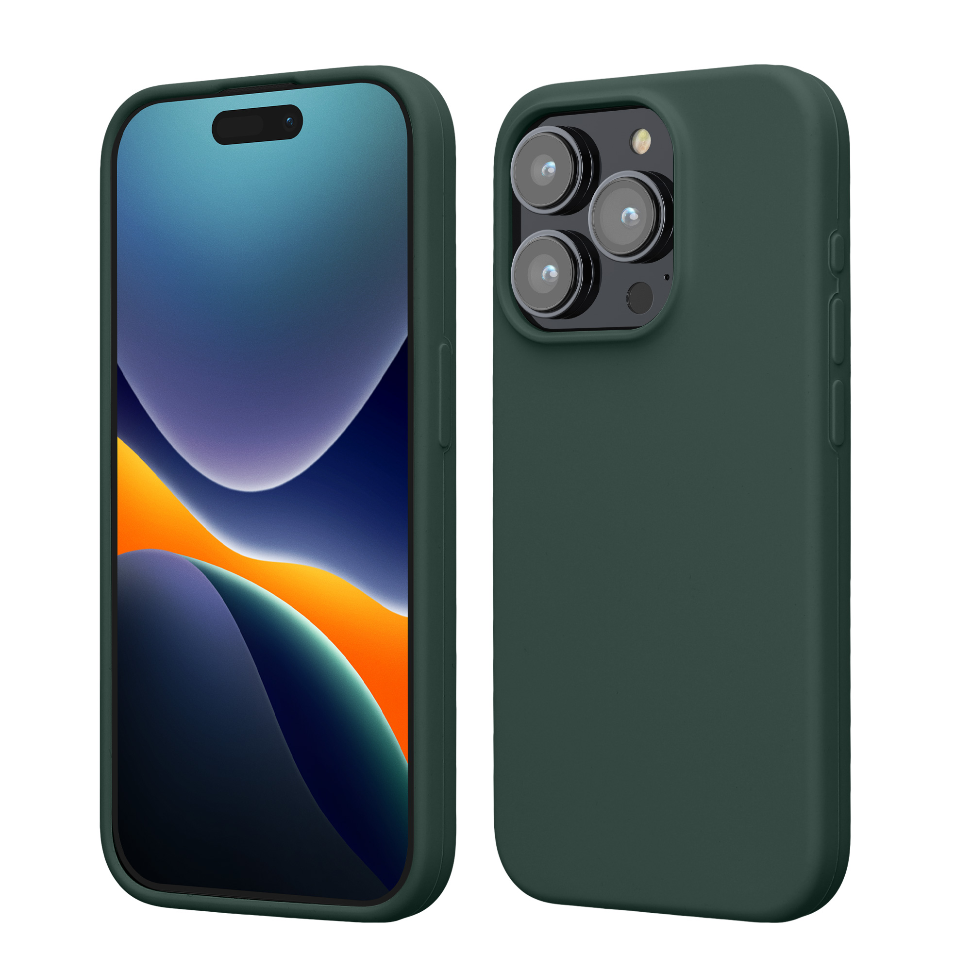 Kryt kwmobile TPU silikonový iPhone 15 Pro mechově zelená