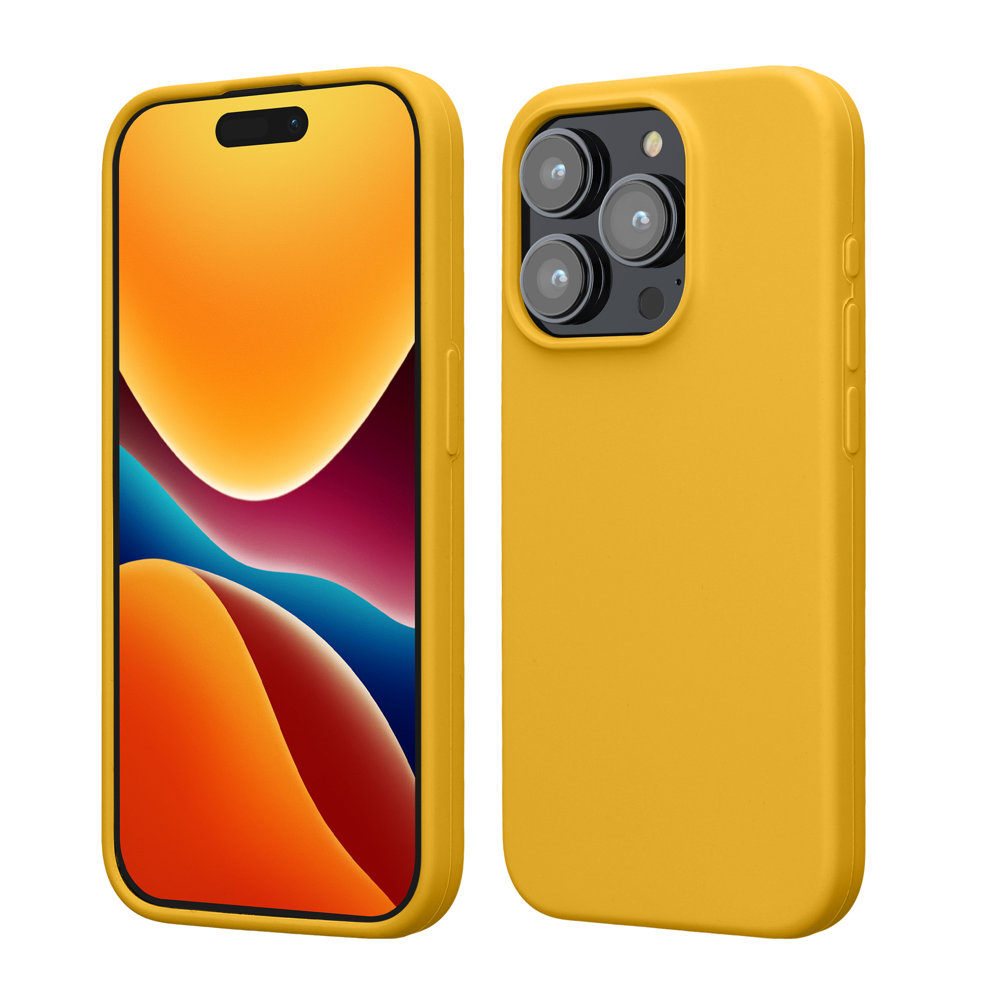 Kryt kwmobile TPU silikonový iPhone 15 Pro medově žlutá