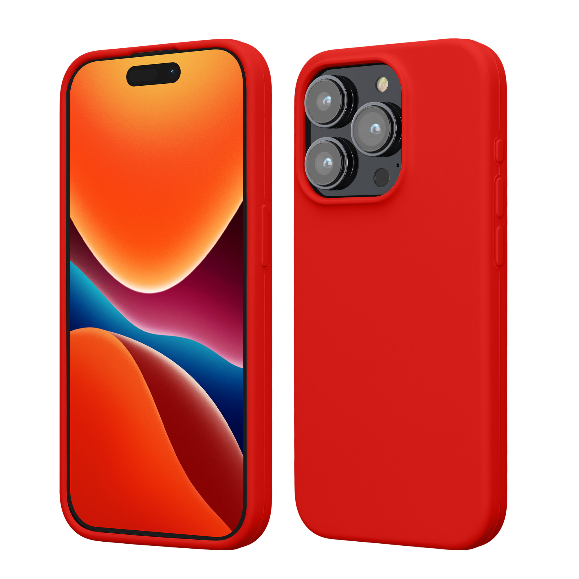 Kryt kwmobile TPU silikonový iPhone 15 Pro červená