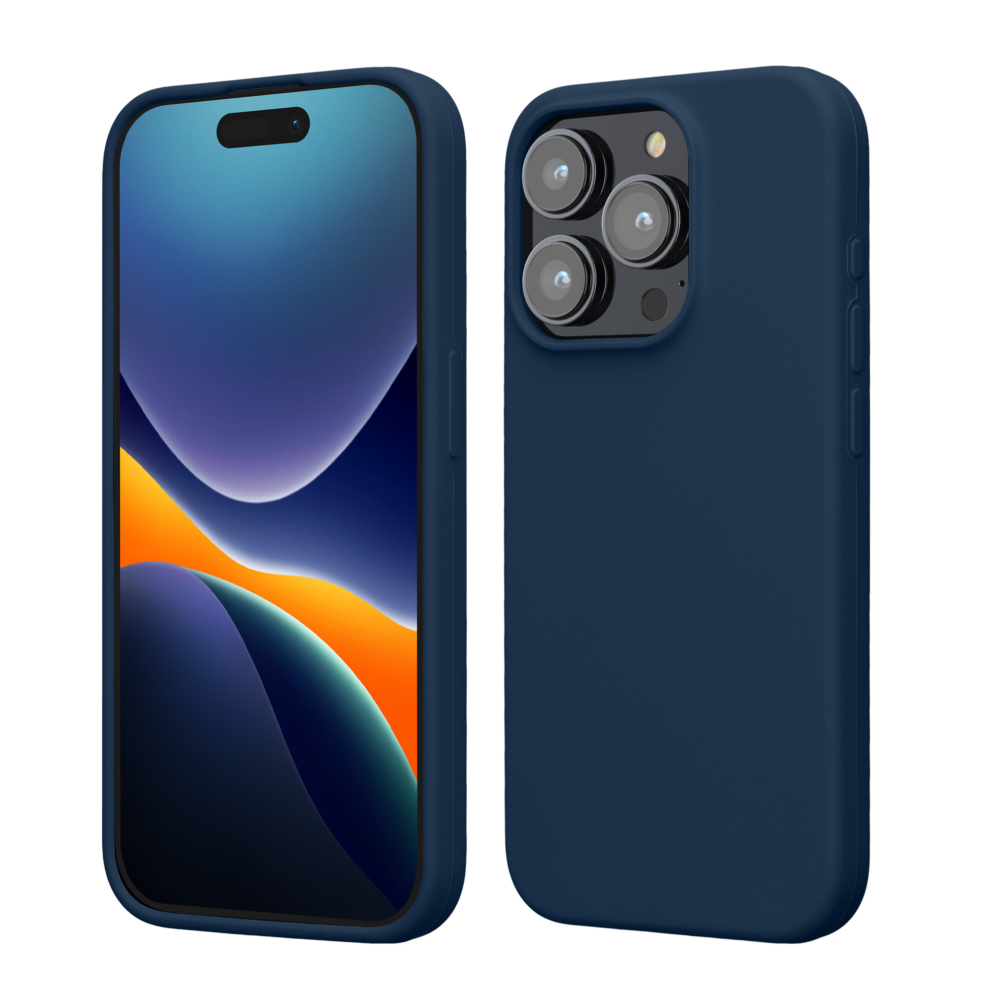Kryt kwmobile TPU silikonový iPhone 15 Pro tmavě modrá