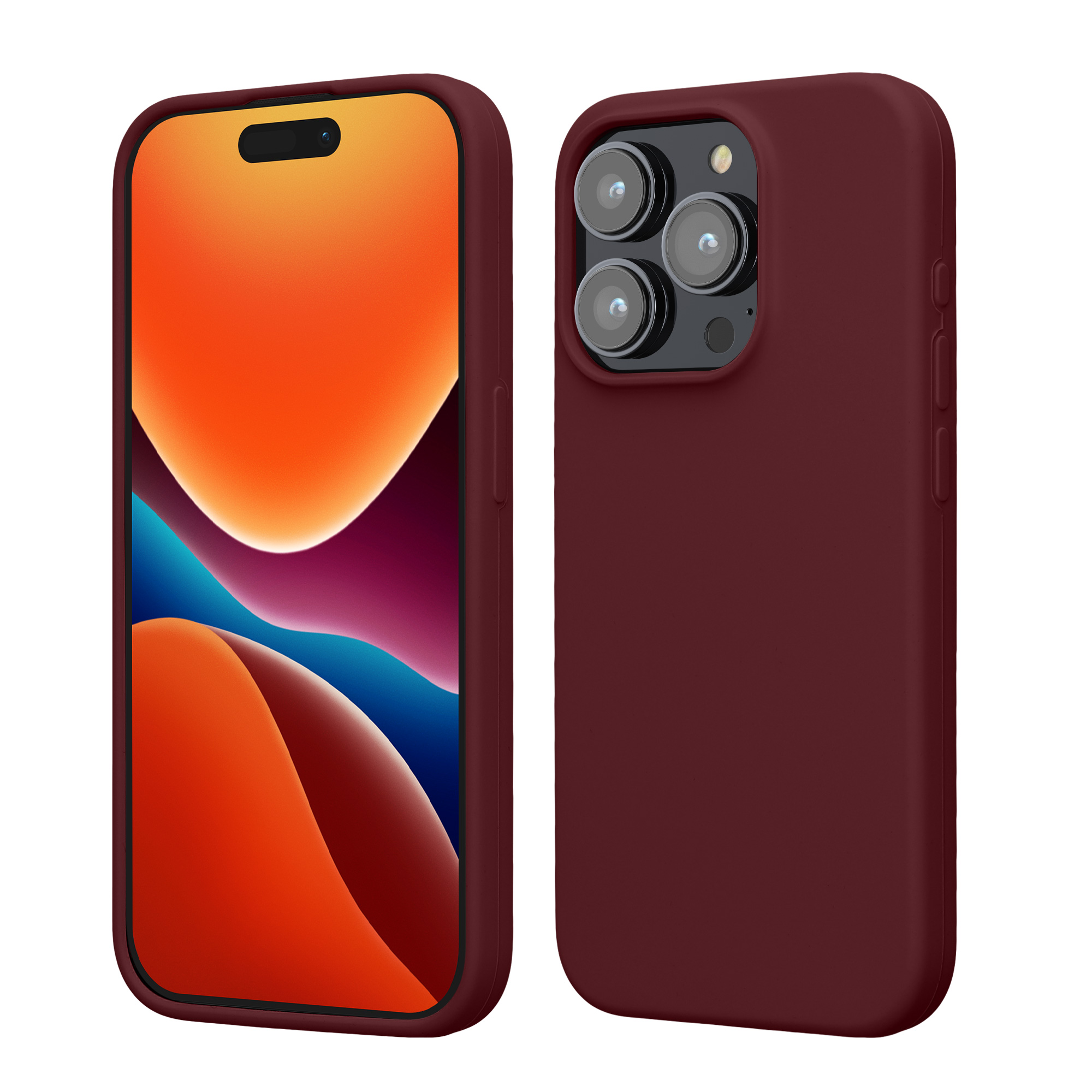 Kryt kwmobile TPU silikonový iPhone 15 Pro vínově fialová
