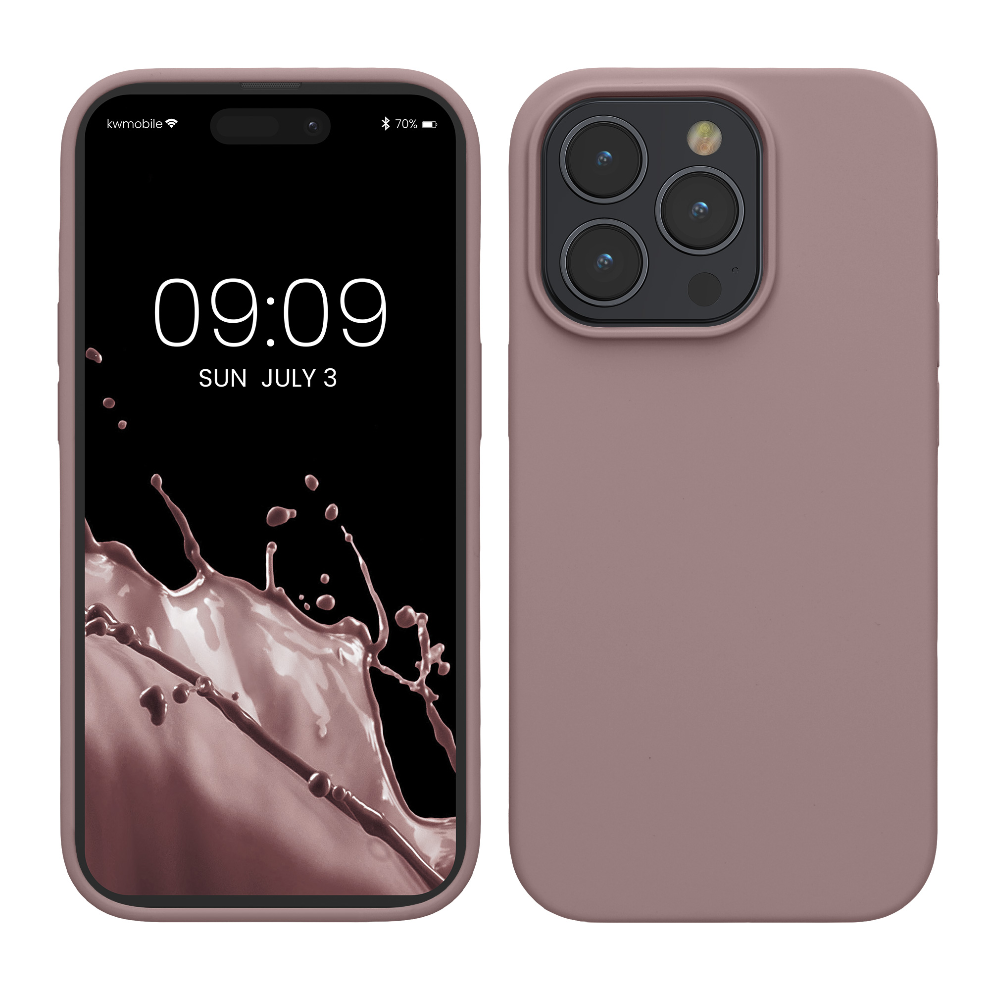Kryt kwmobile TPU silikonový iPhone 15 Pro Nude Lilac