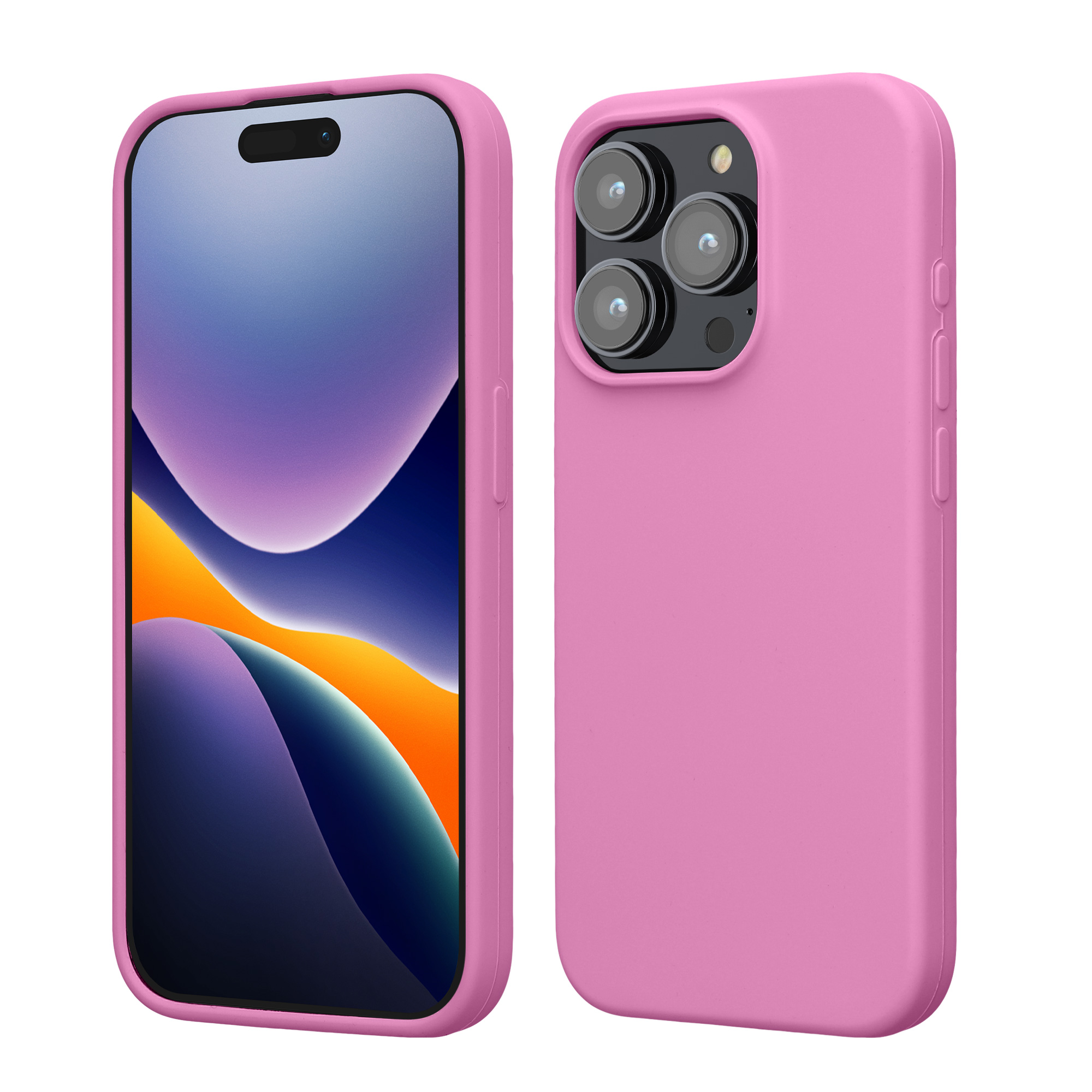 Pouzdro pro iPhone 15 Pro kwmobile silikonové - růžová levandulová