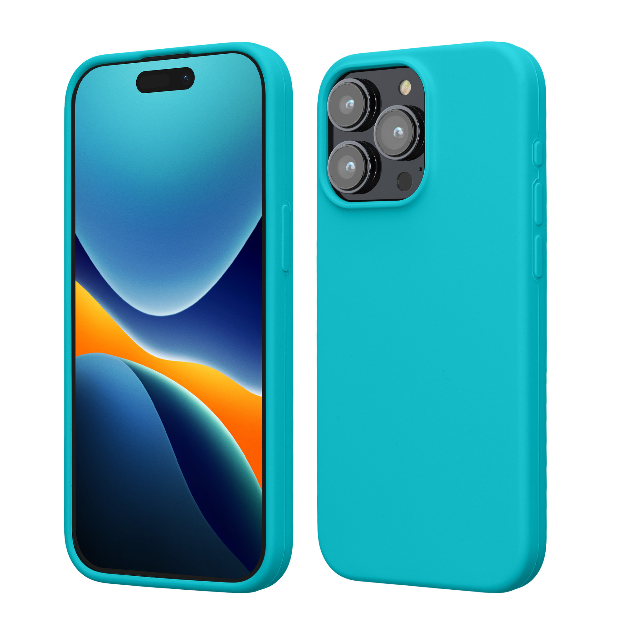 Silikonový kryt kwmobile pro iPhone 15 Pro Max - ledově modrá