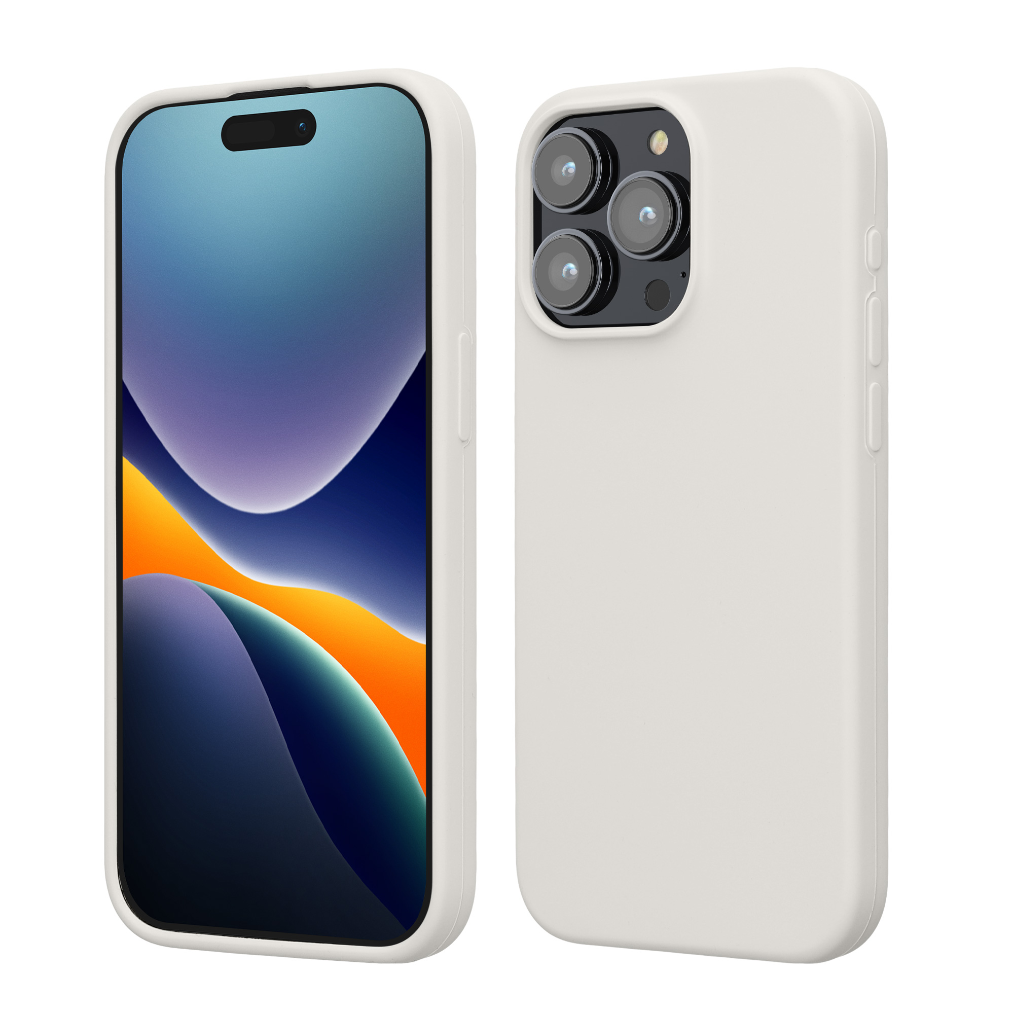 Silikonový kryt kwmobile pro iPhone 15 Pro Max - bílá