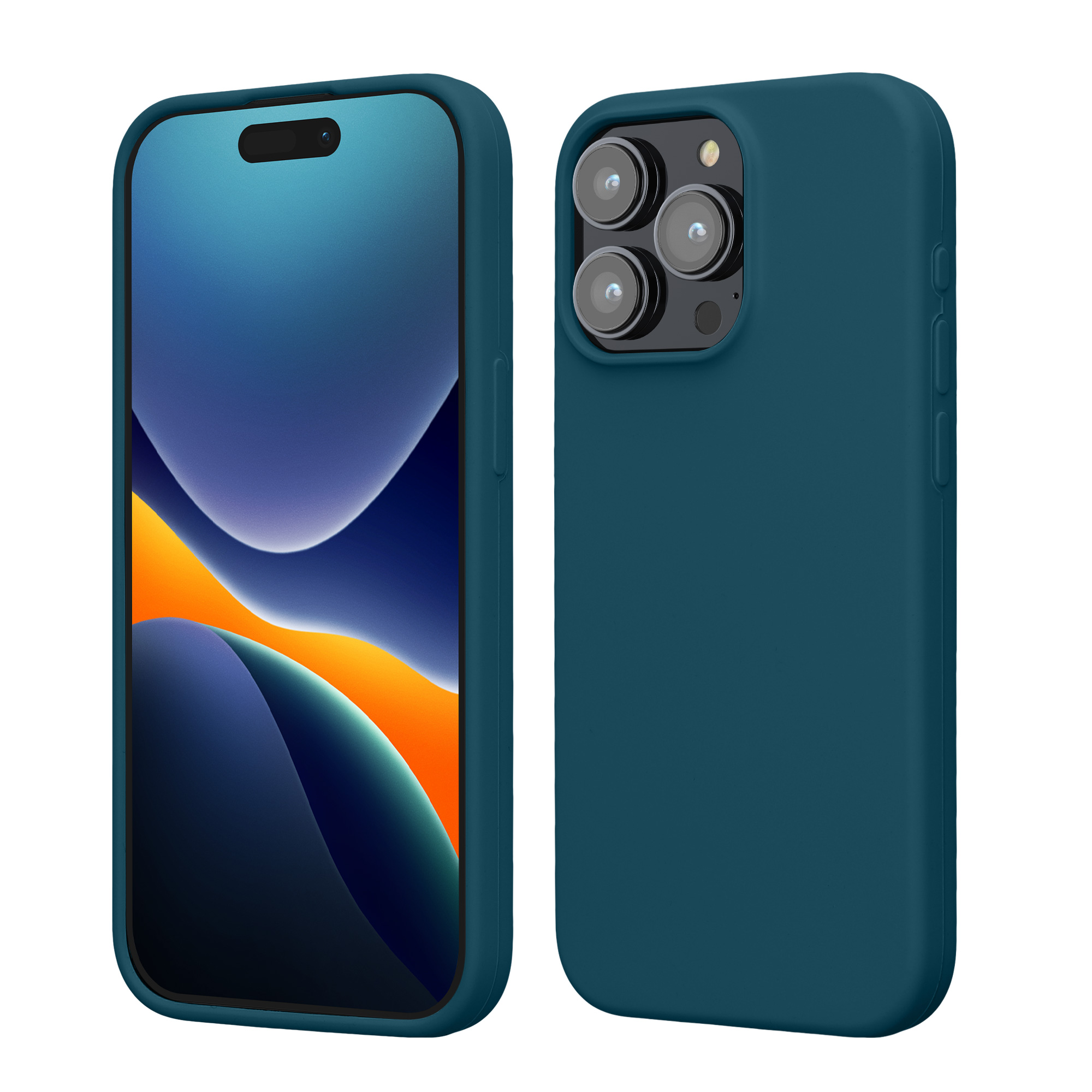 Silikonový kryt kwmobile pro iPhone 15 Pro Max - matná petrolejová
