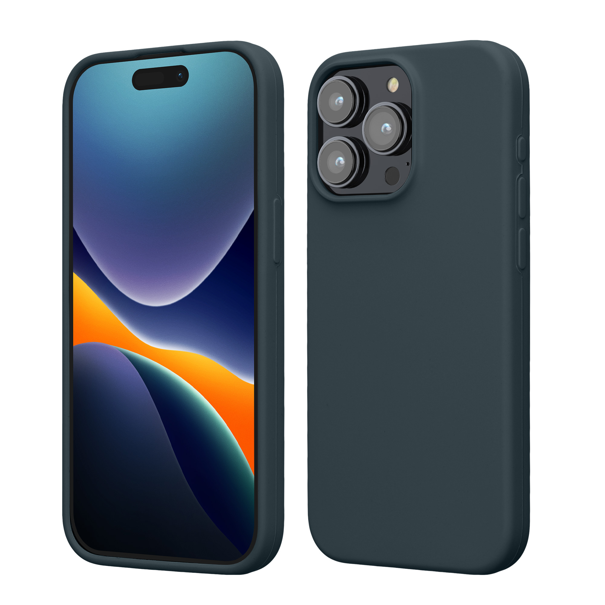 Silikonový kryt kwmobile pro iPhone 15 Pro Max - tmavě břidlicová