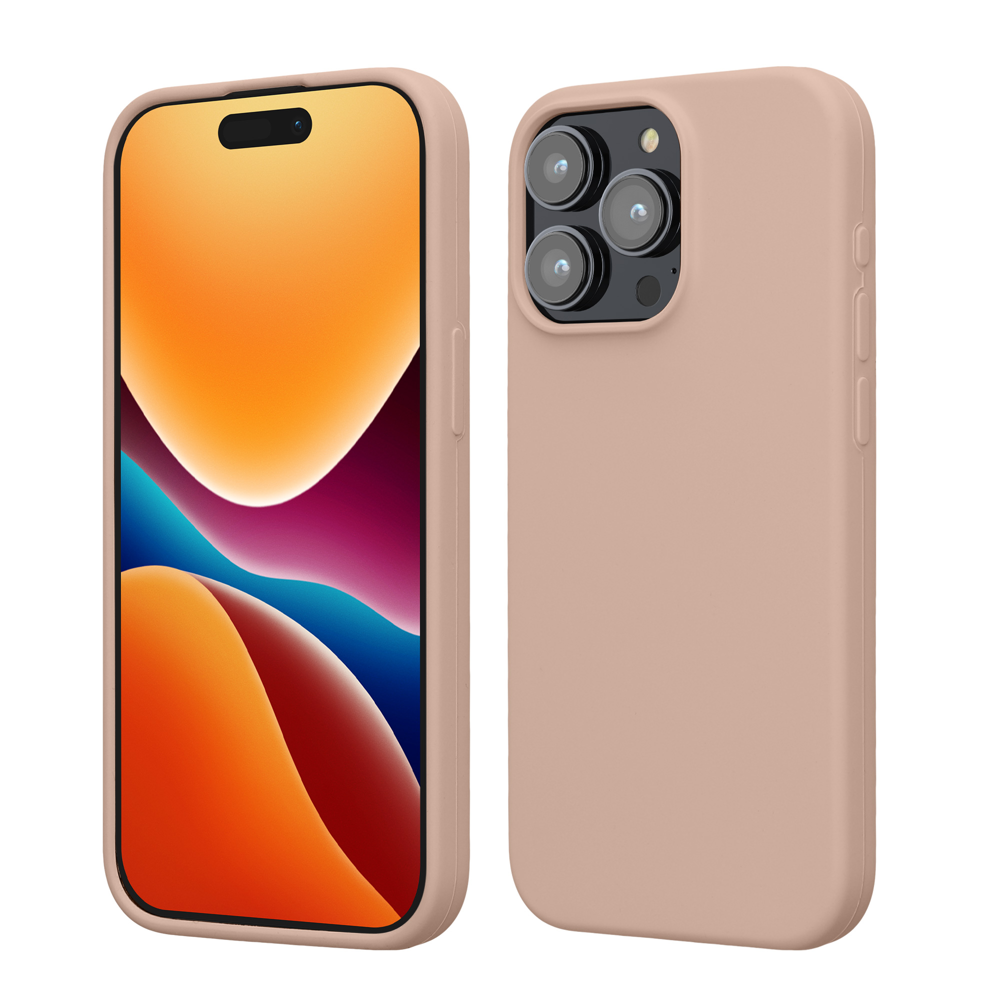 Silikonový kryt kwmobile pro iPhone 15 Pro Max - pudrově růžová