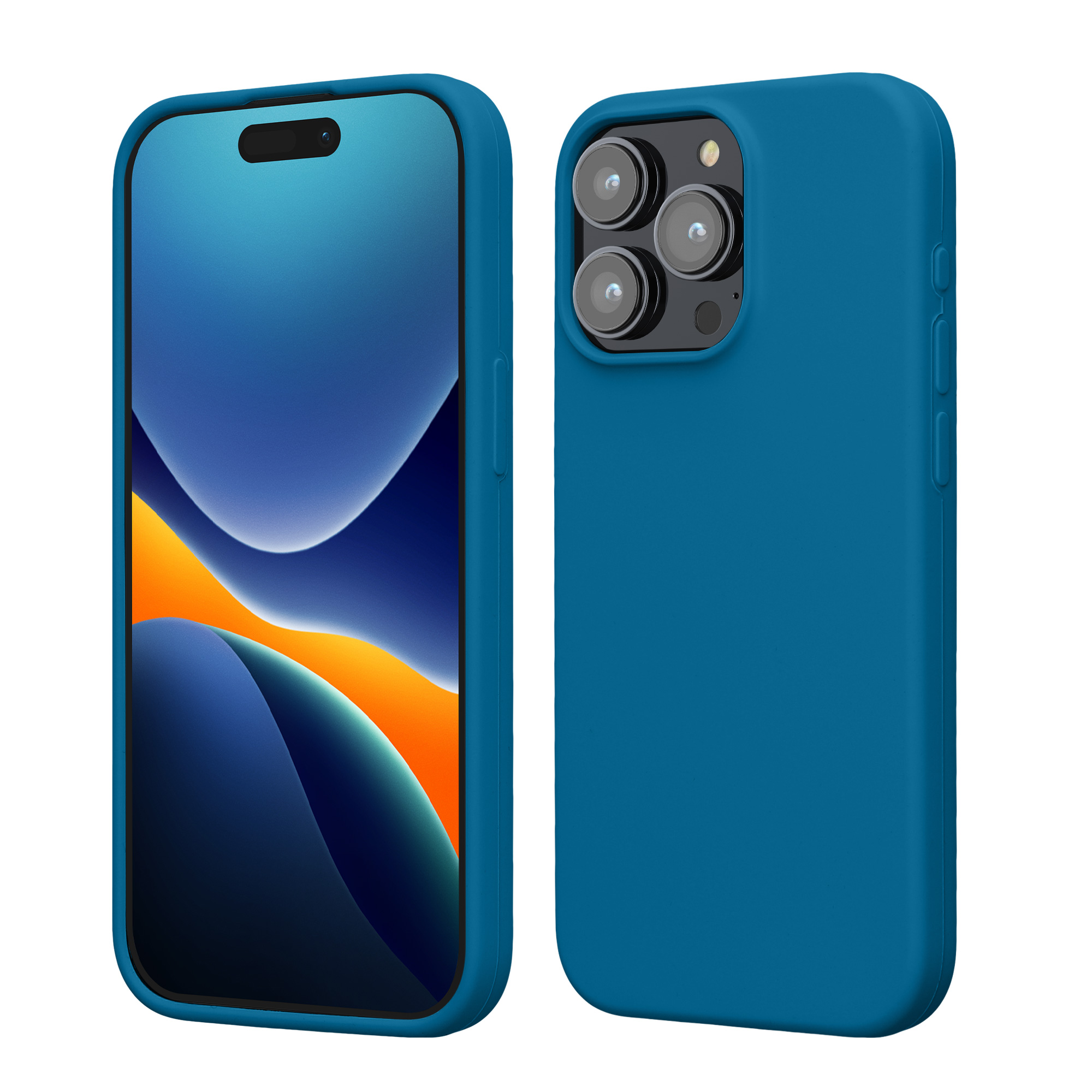Silikonový kryt kwmobile pro iPhone 15 Pro Max - karibsky modrá