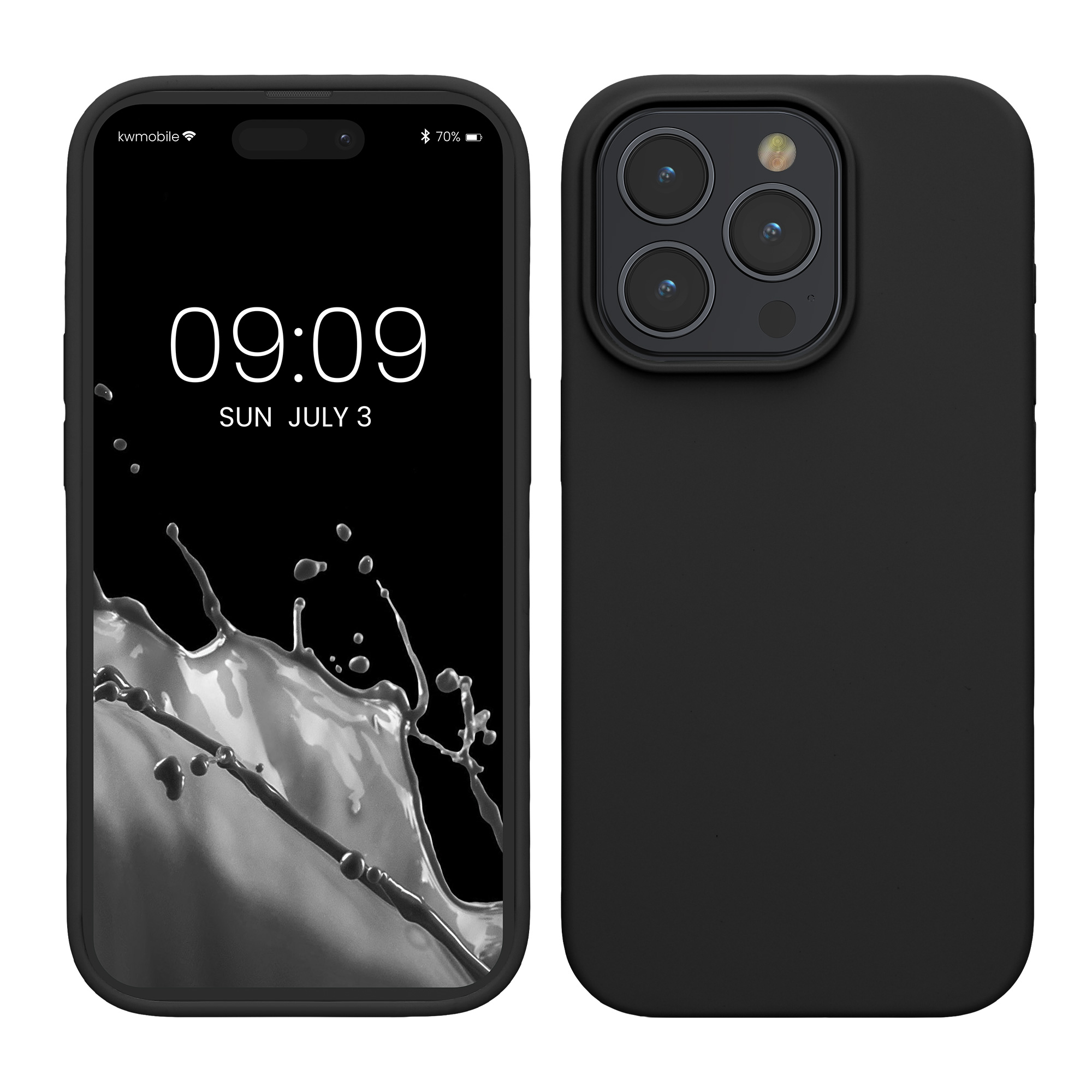 Silikonový kryt kwmobile pro iPhone 15 Pro Max - matná černá