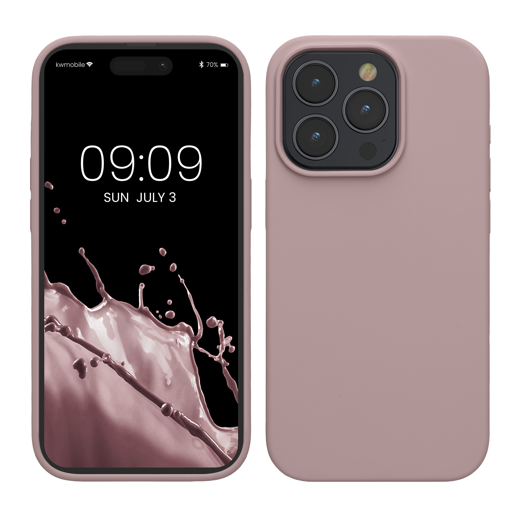 Silikonový kryt kwmobile pro iPhone 15 Pro Max - jemně lila
