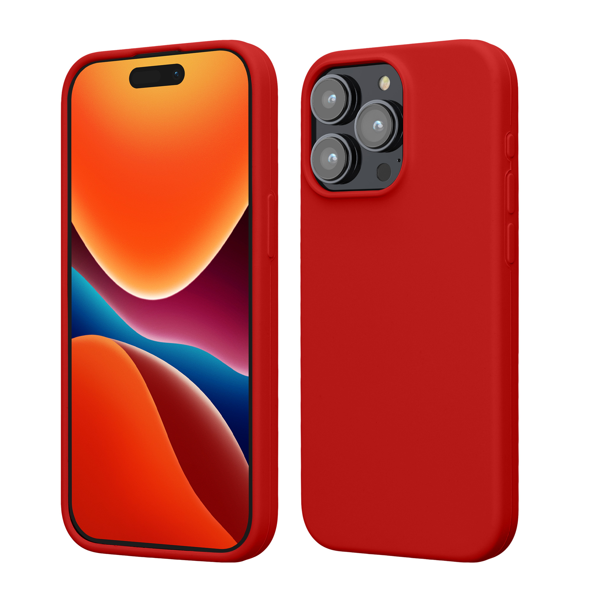 Pouzdro pro iPhone 15 Pro Max kwmobile silikonové - klasická červená
