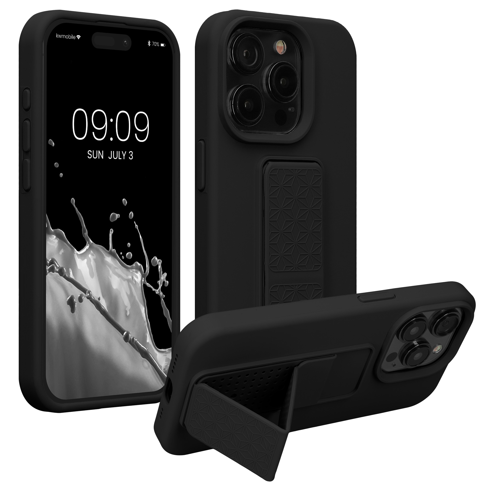 Silikonový kryt kwmobile pro iPhone 15 Pro - černá
