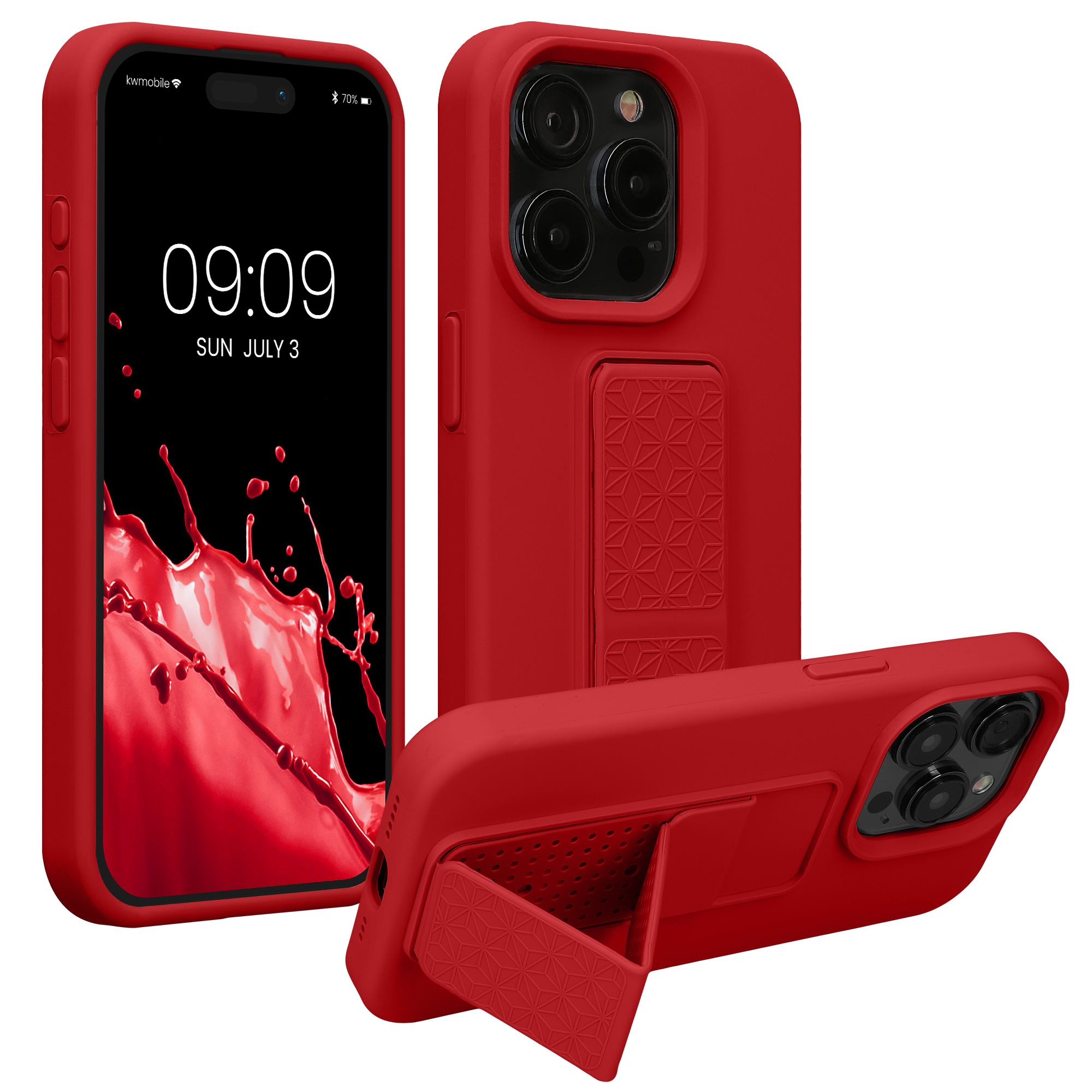Silikonový kryt kwmobile pro iPhone 15 Pro Max - červená