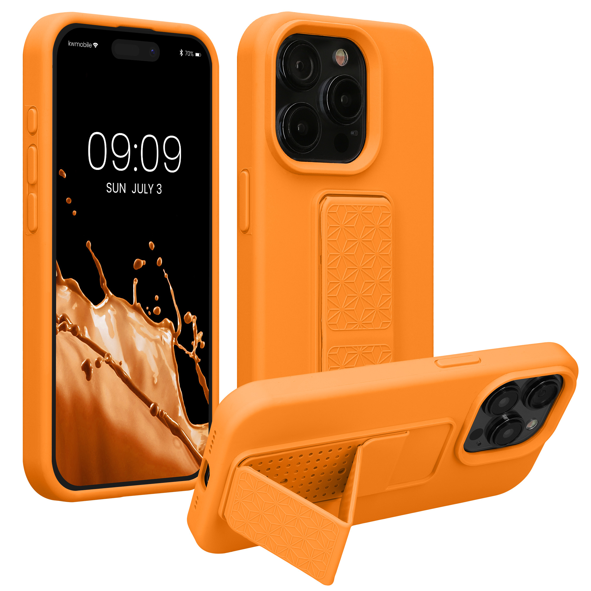 Silikonový kryt kwmobile pro iPhone 15 Pro Max - ovocně oranžová