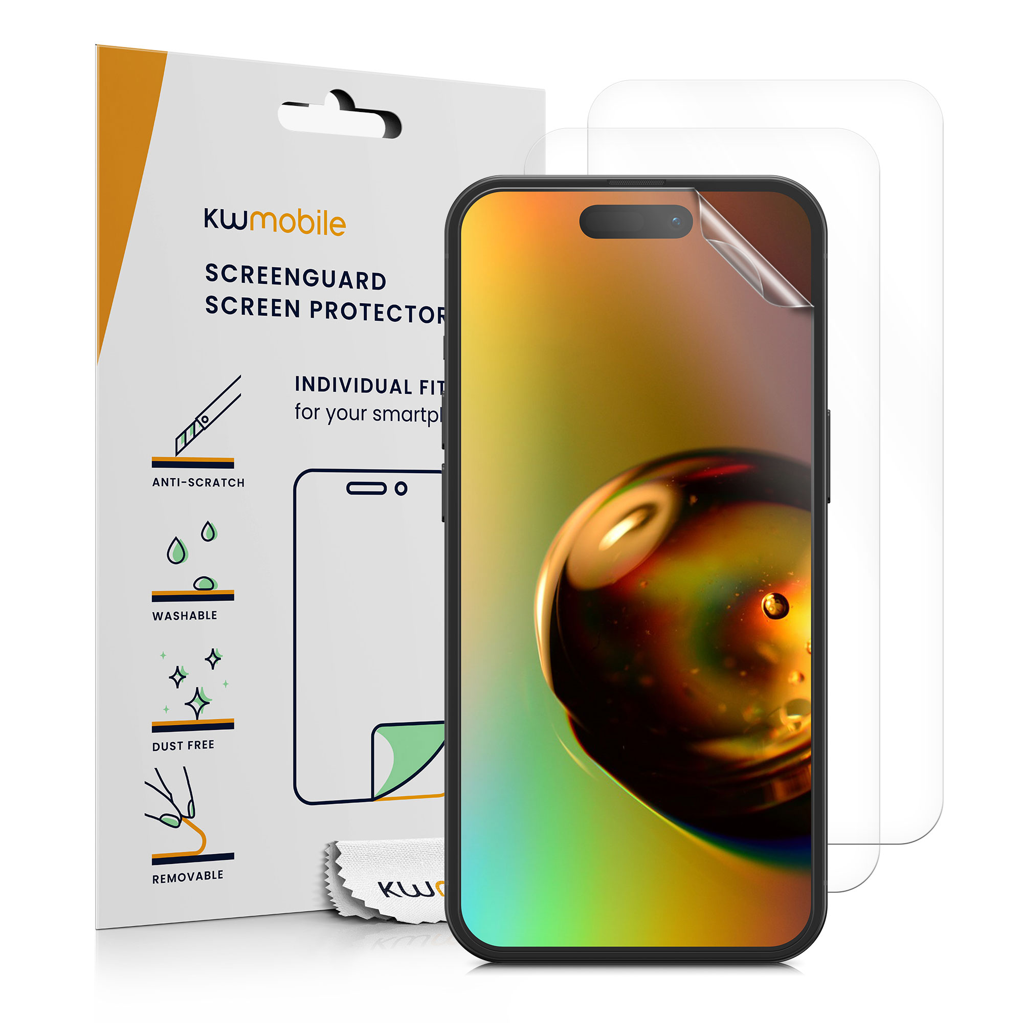 Ochranná fólie kwmobile pro iPhone 15 Pro Max - transparentní