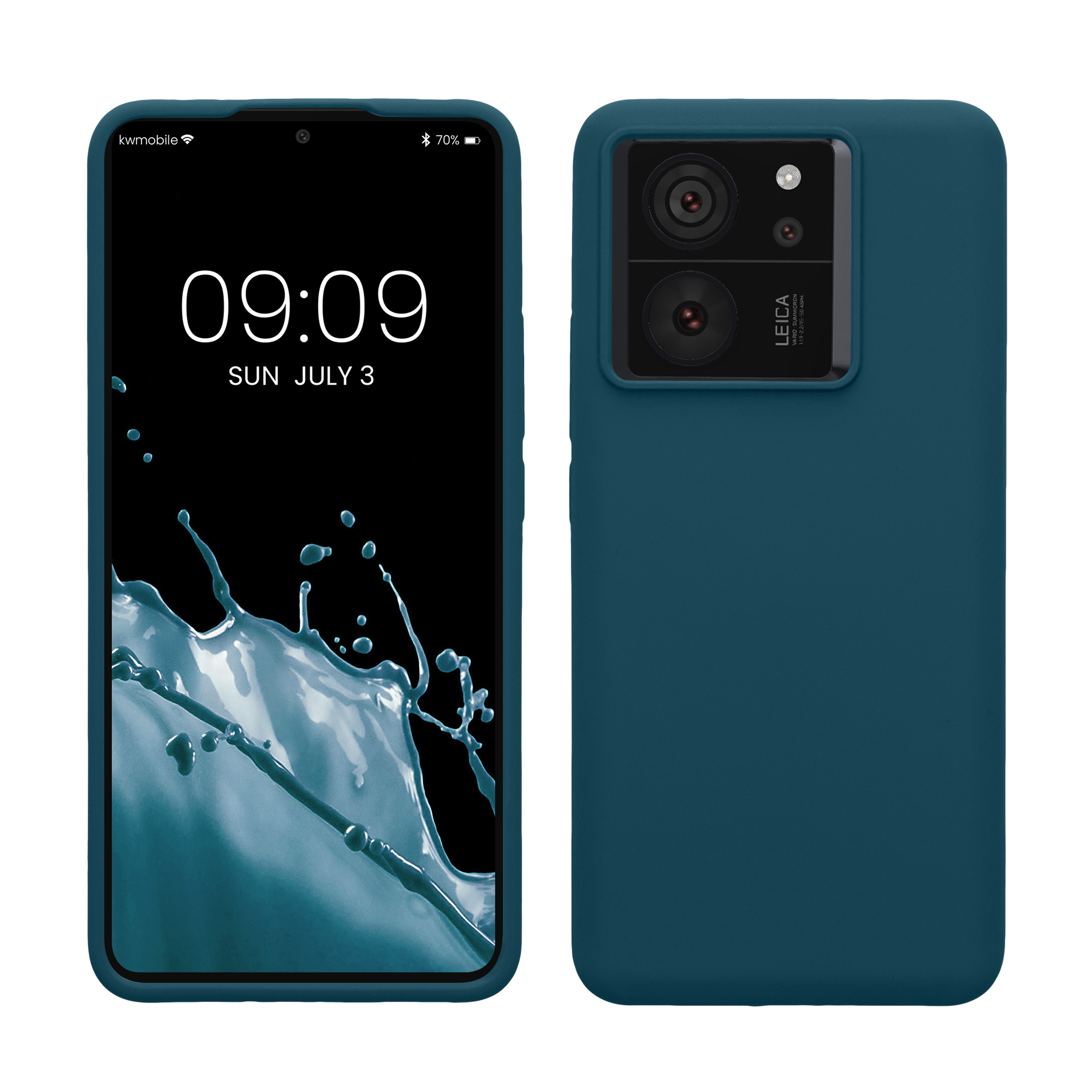 Pouzdro pro Xiaomi 13T / 13T Pro kwmobile silikonové - matná petrolejová