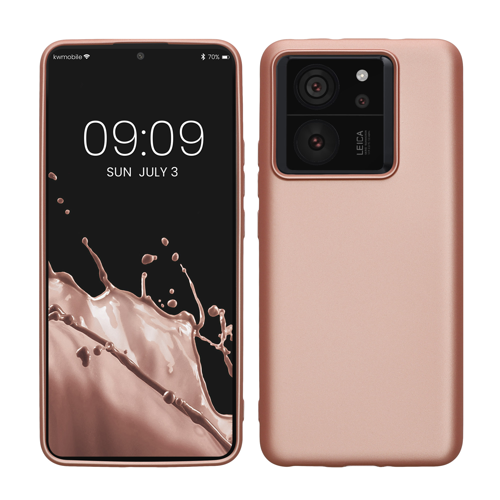 Kryt na mobil Xiaomi 13T / 13T Pro kwmobile metalická růžově zlatá