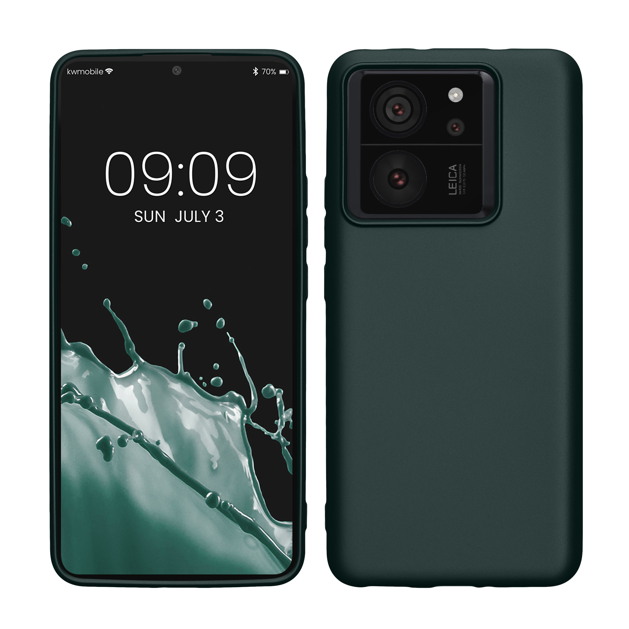 Kryt na mobil Xiaomi 13T / 13T Pro kwmobile metalická petrolejová