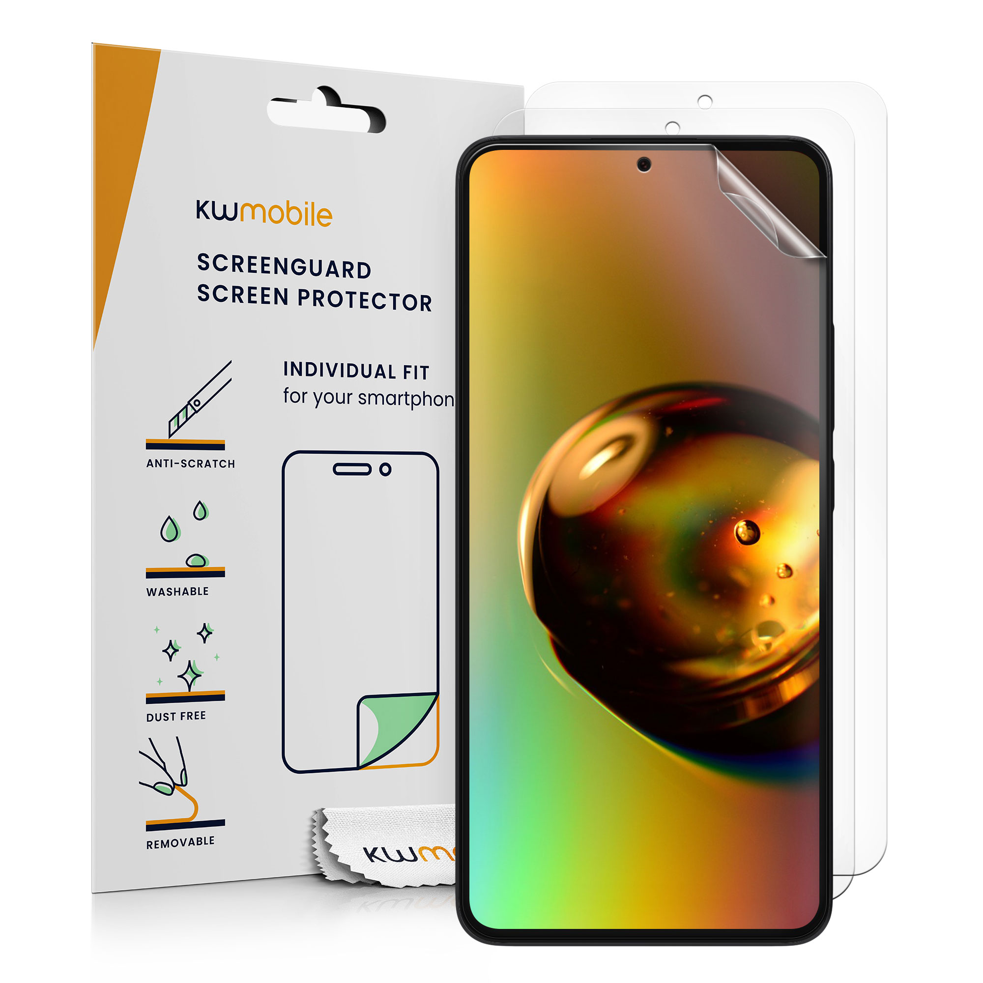 Ochranná fólie Xiaomi 13T / 13T Pro kwmobile čirá fólie 3 ks