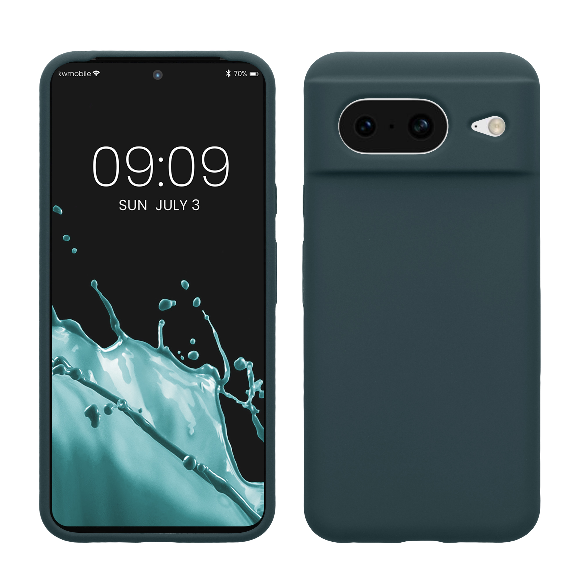 Silikonový kryt kwmobile pro Google Pixel 8 - tmavě šedé Dark Slate