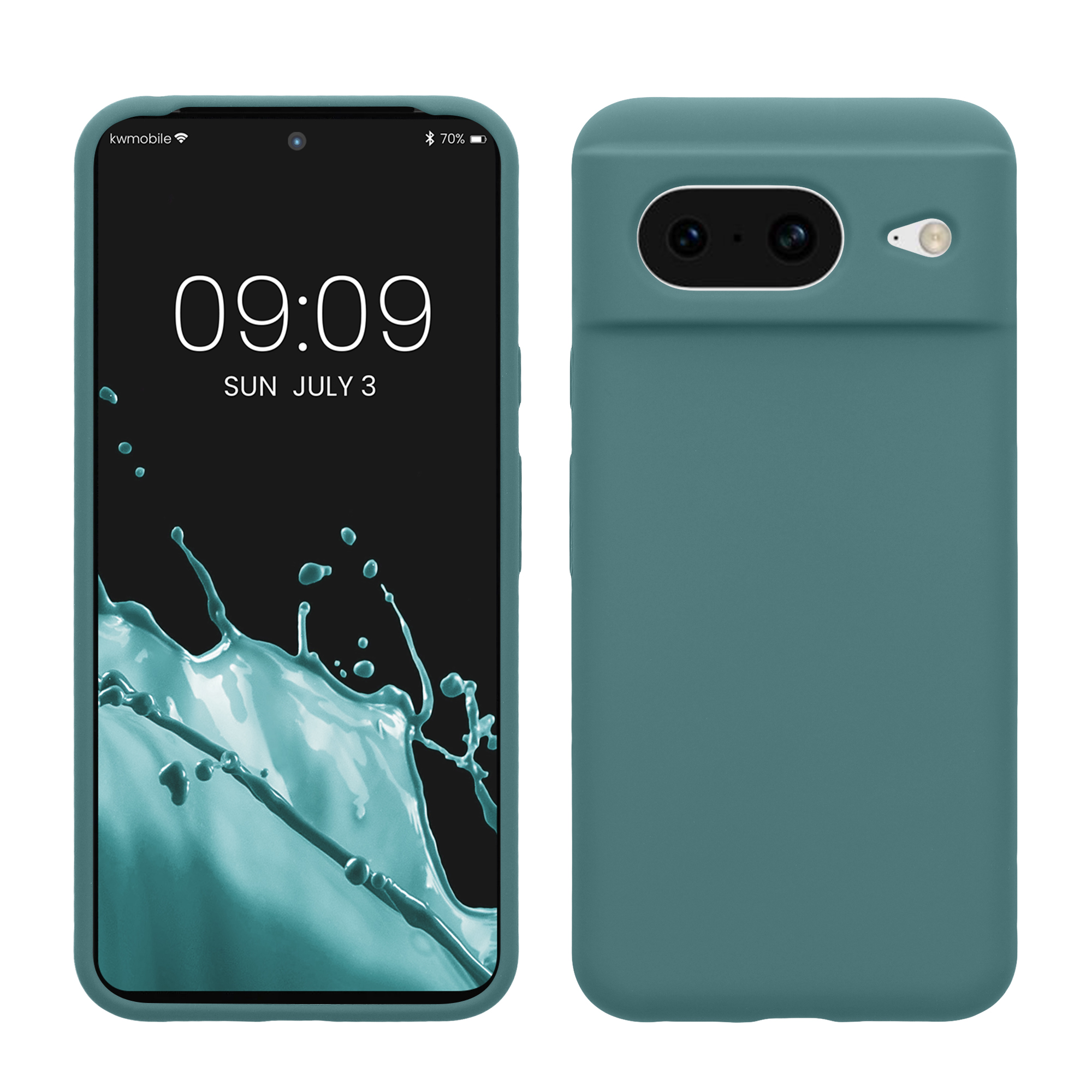Silikonový kryt kwmobile pro Google Pixel 8 - tmavě modré Arctic Night