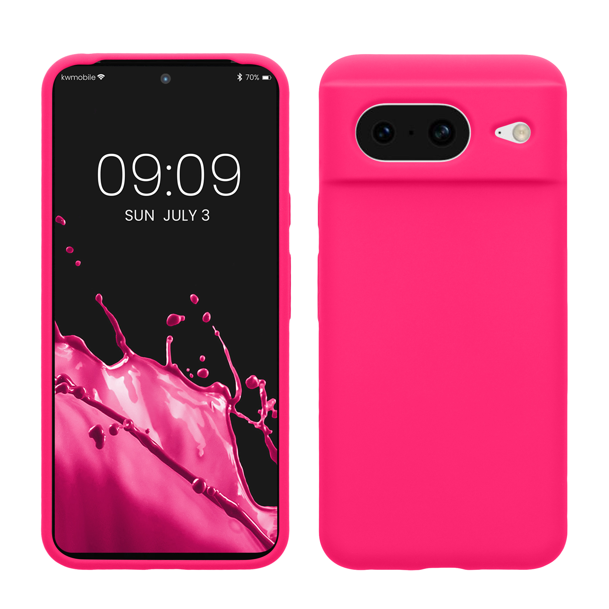 TPU kryt kwmobile Google Pixel 8 - neonově růžový