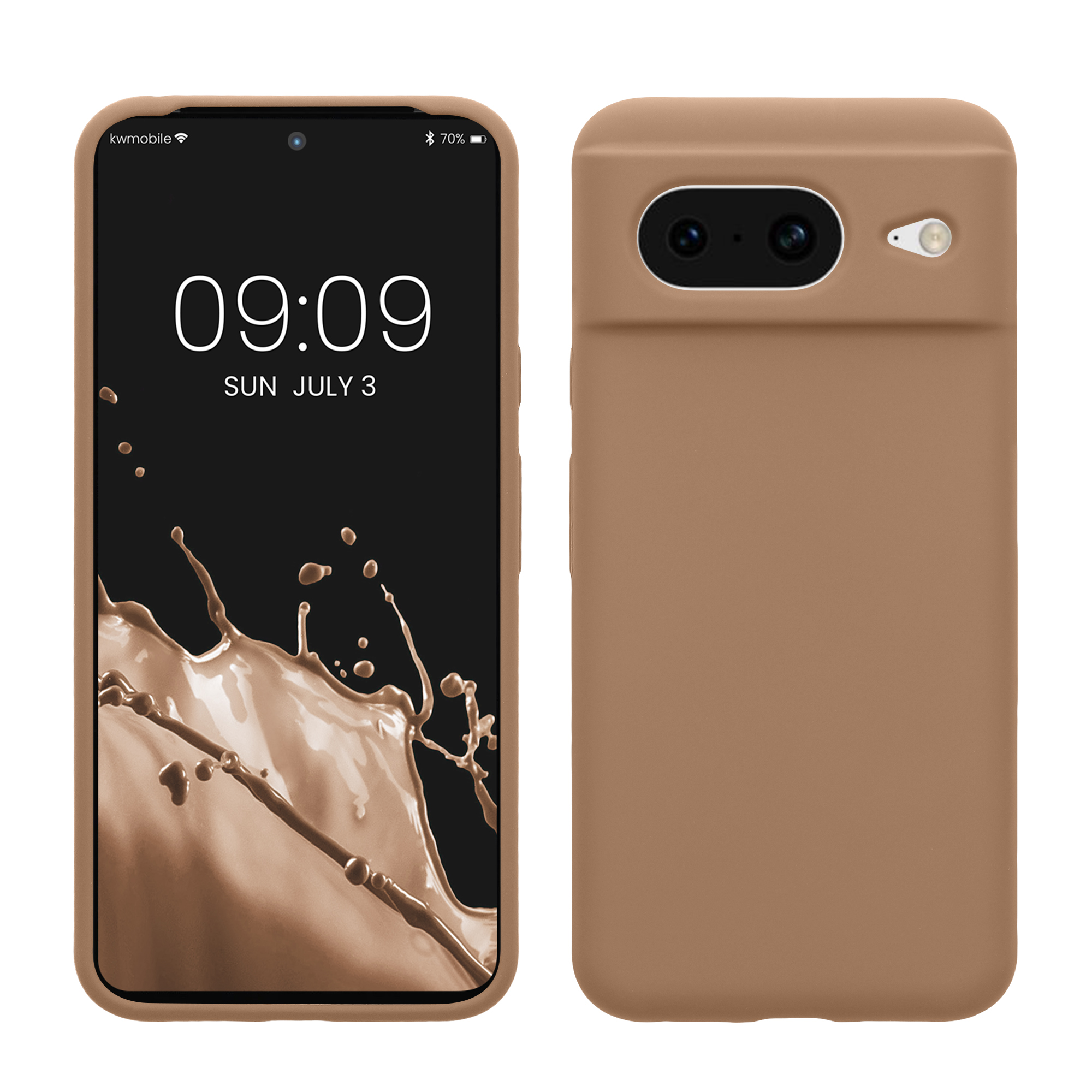 Silikonový kryt kwmobile pro Google Pixel 8 - hnědobéžové Cappuccino