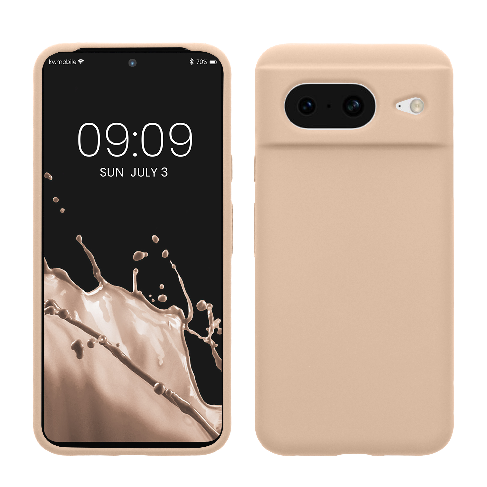 Silikonový kryt kwmobile pro Google Pixel 8 - pastelově broskvové