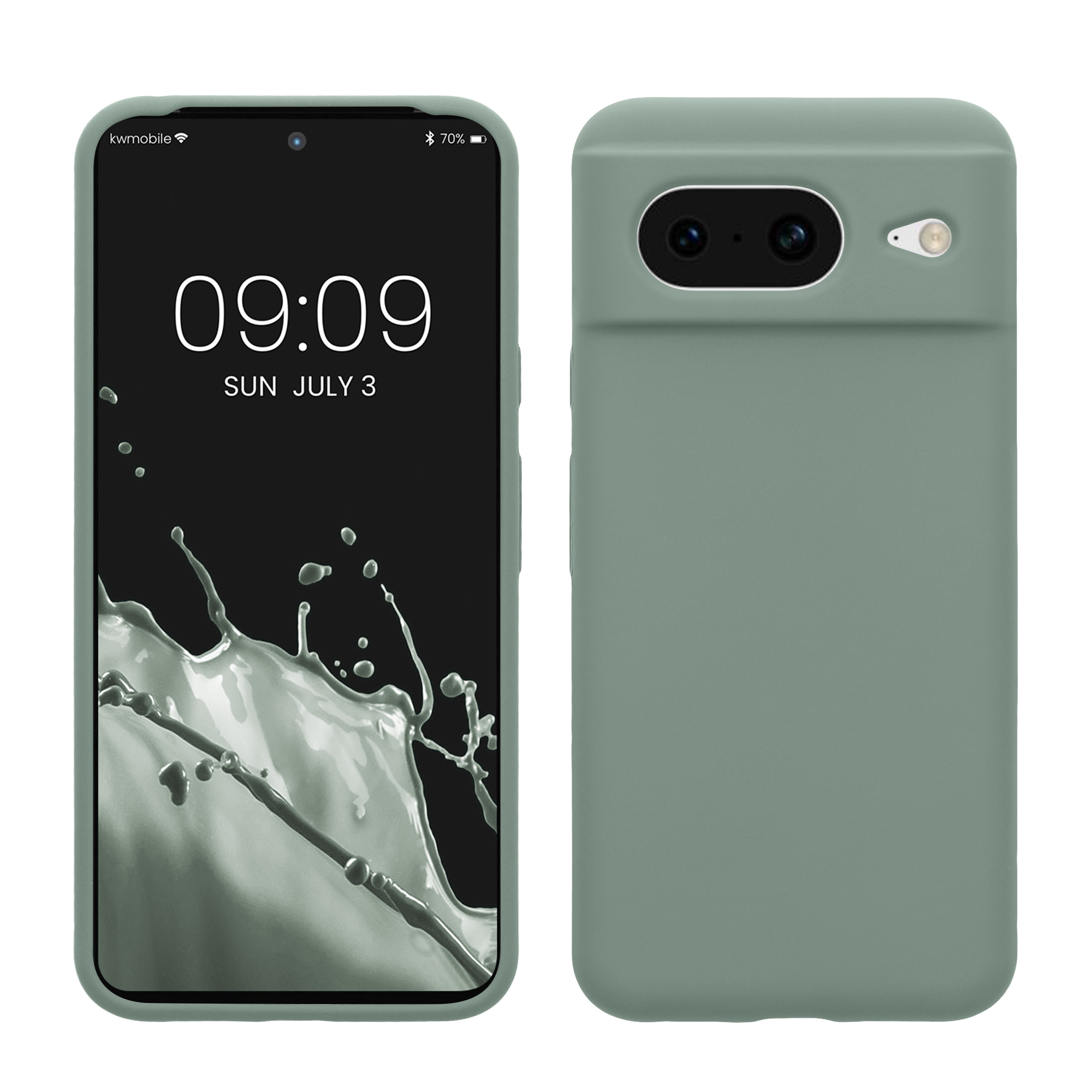 TPU kryt kwmobile Google Pixel 8 - tlumeně zelený Rainwashed Green