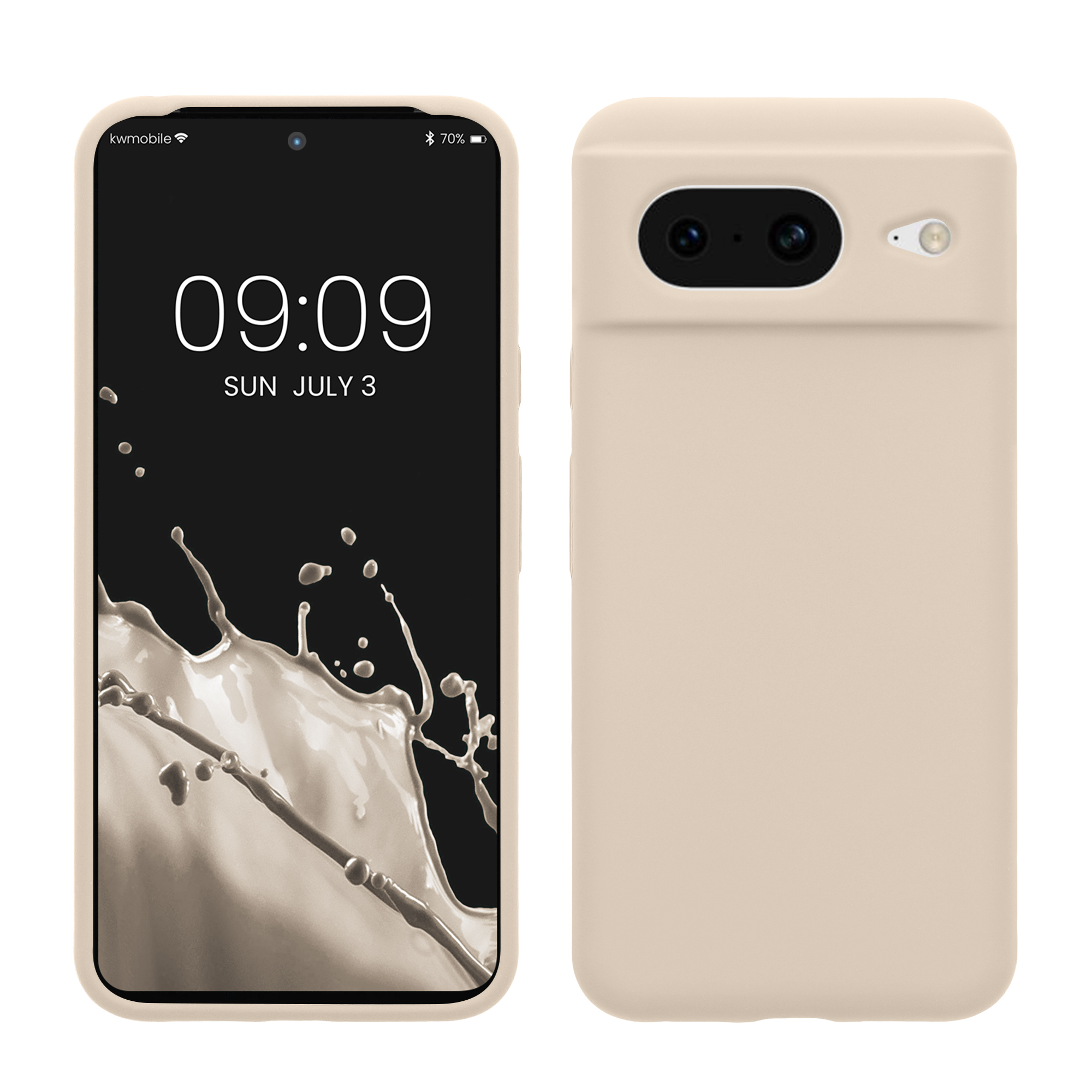 Silikonový kryt kwmobile pro Google Pixel 8 - krémové
