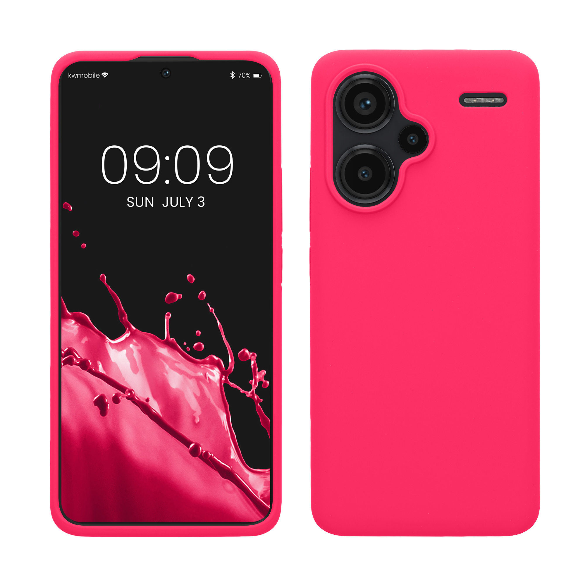 Kryt Xiaomi Redmi Note 13 Pro+ 5G silikonový TPU růžová kwmobile