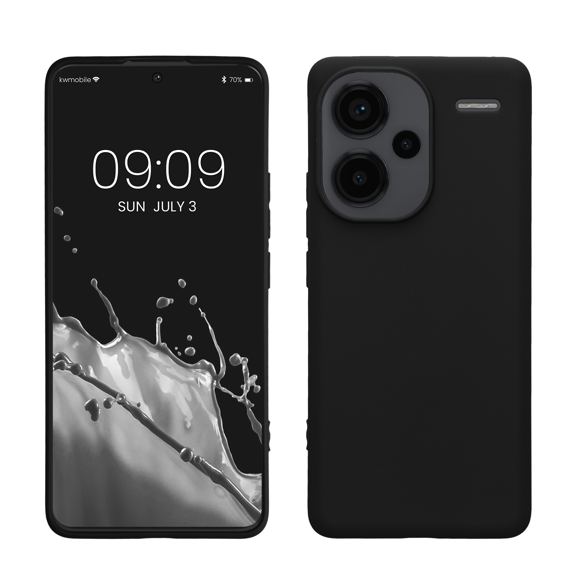 Kryt Xiaomi Redmi Note 13 Pro+ 5G silikonový TPU černá matná kwmobile