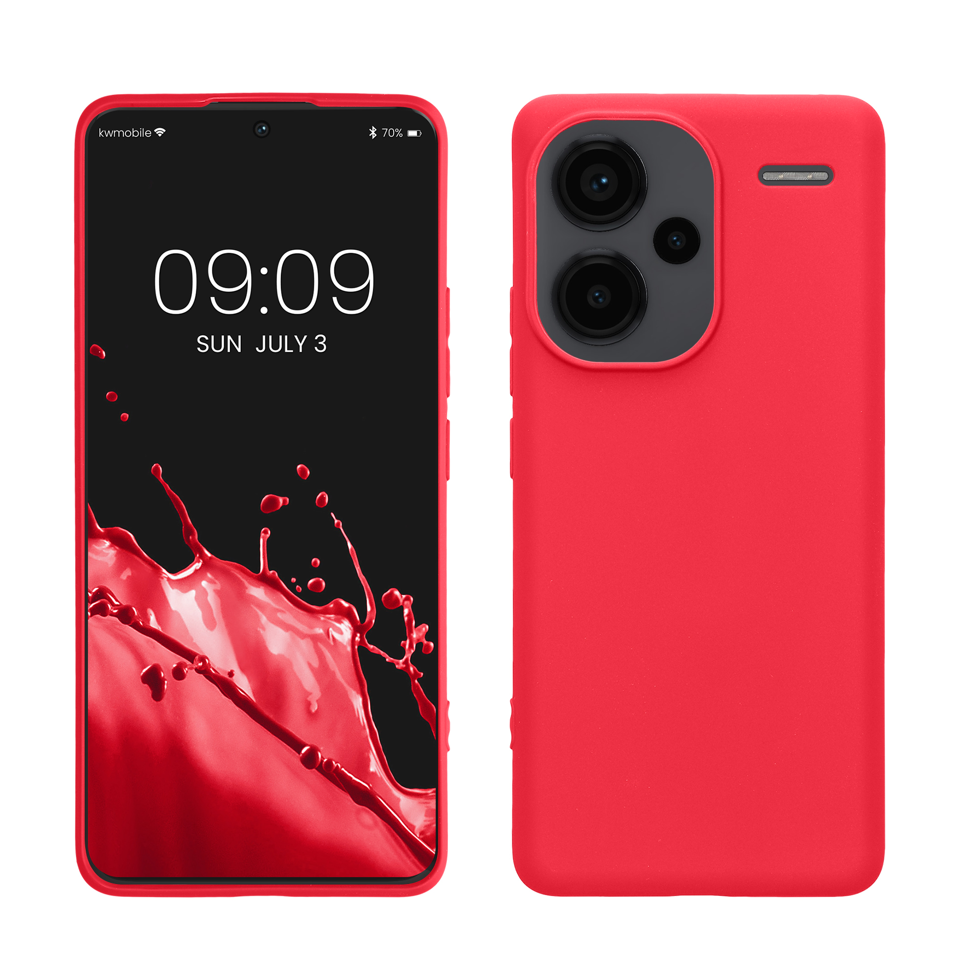 Kryt Xiaomi Redmi Note 13 Pro+ 5G silikonový TPU růžová kwmobile
