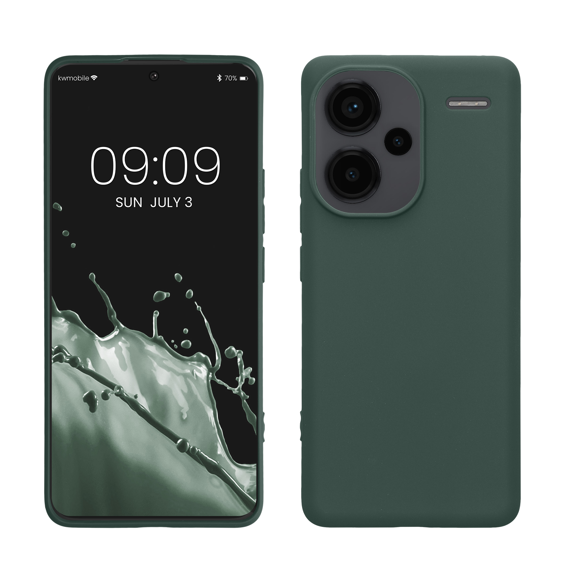 Kryt Xiaomi Redmi Note 13 Pro+ 5G silikonový TPU zelená kwmobile