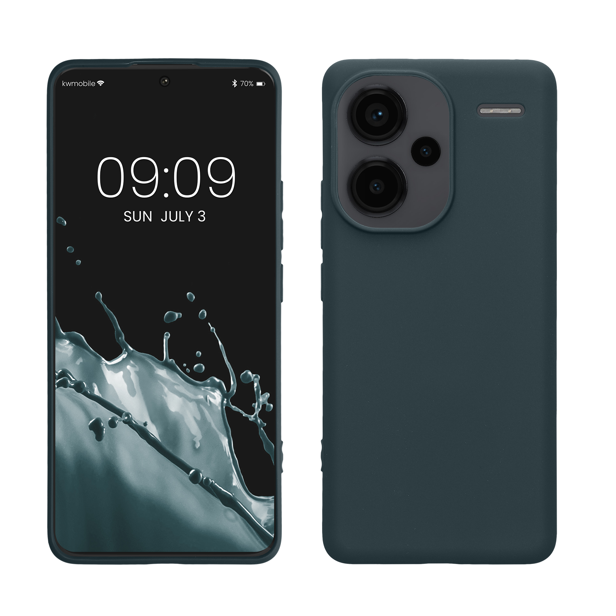 Kryt Xiaomi Redmi Note 13 Pro+ 5G silikonový TPU tmavá břidlice kwmobile