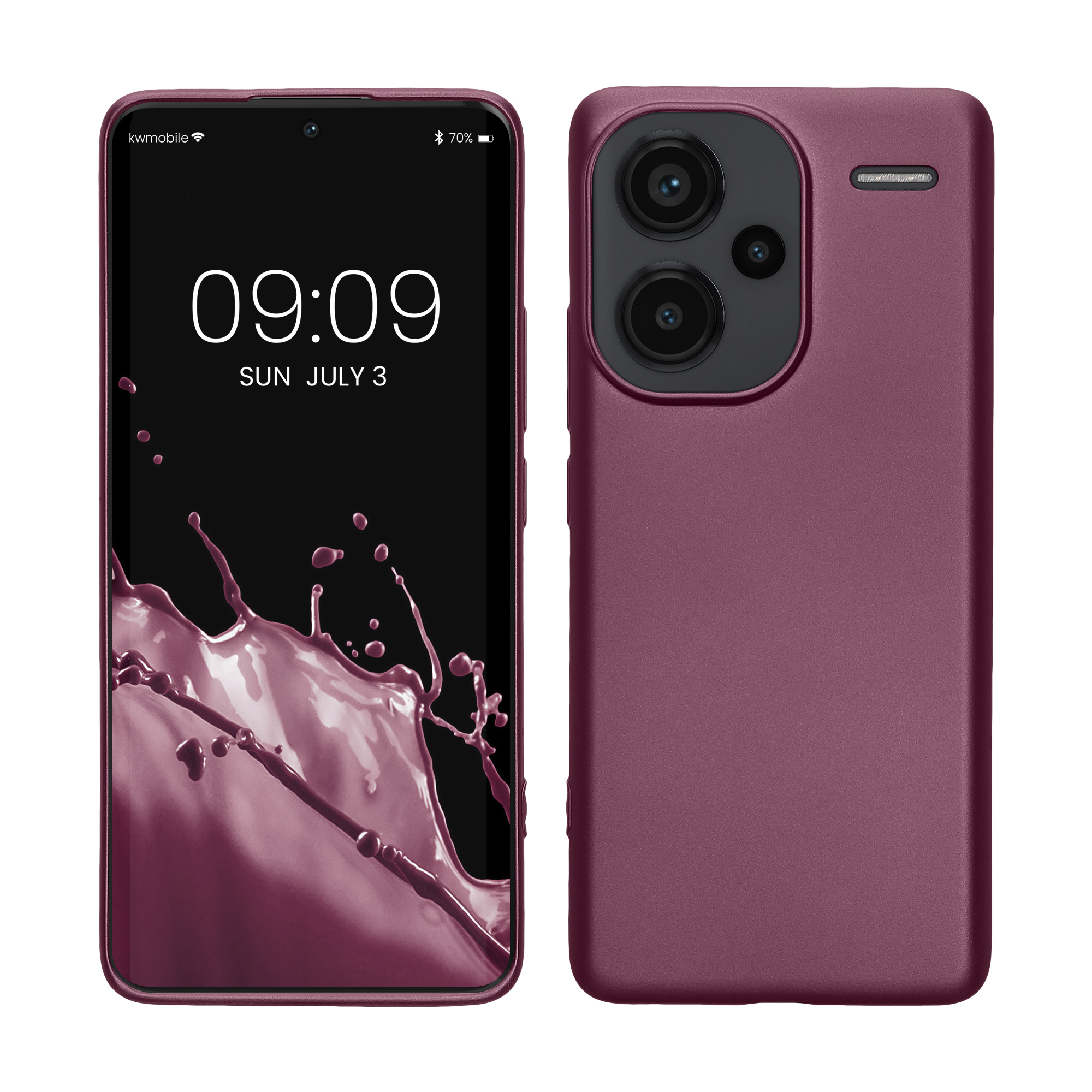 Kryt Xiaomi Redmi Note 13 Pro+ 5G metalický TPU levandulová kwmobile