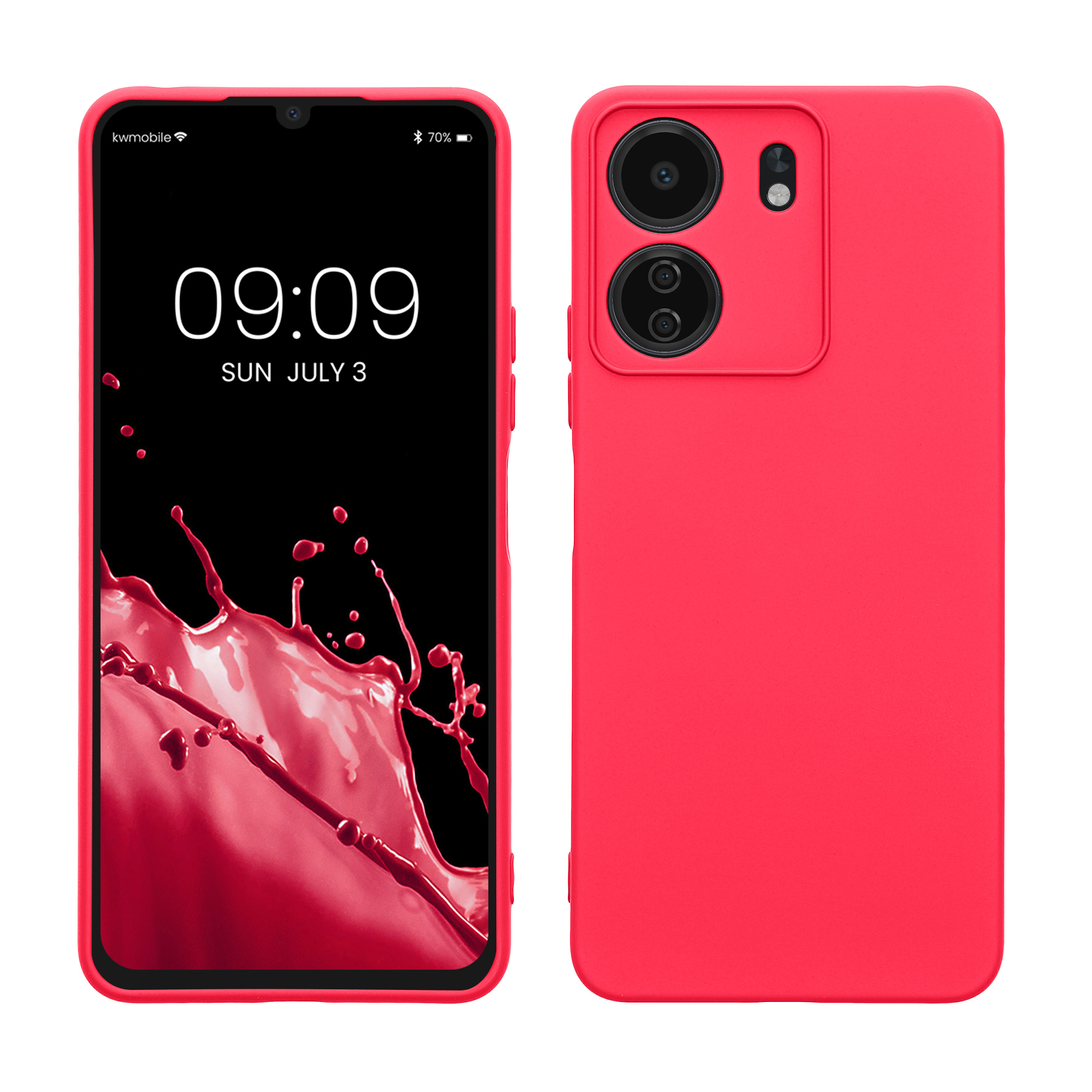 Pouzdro pro Xiaomi Poco C65 / Redmi 13C kwmobile tenké TPU - neonově růžová