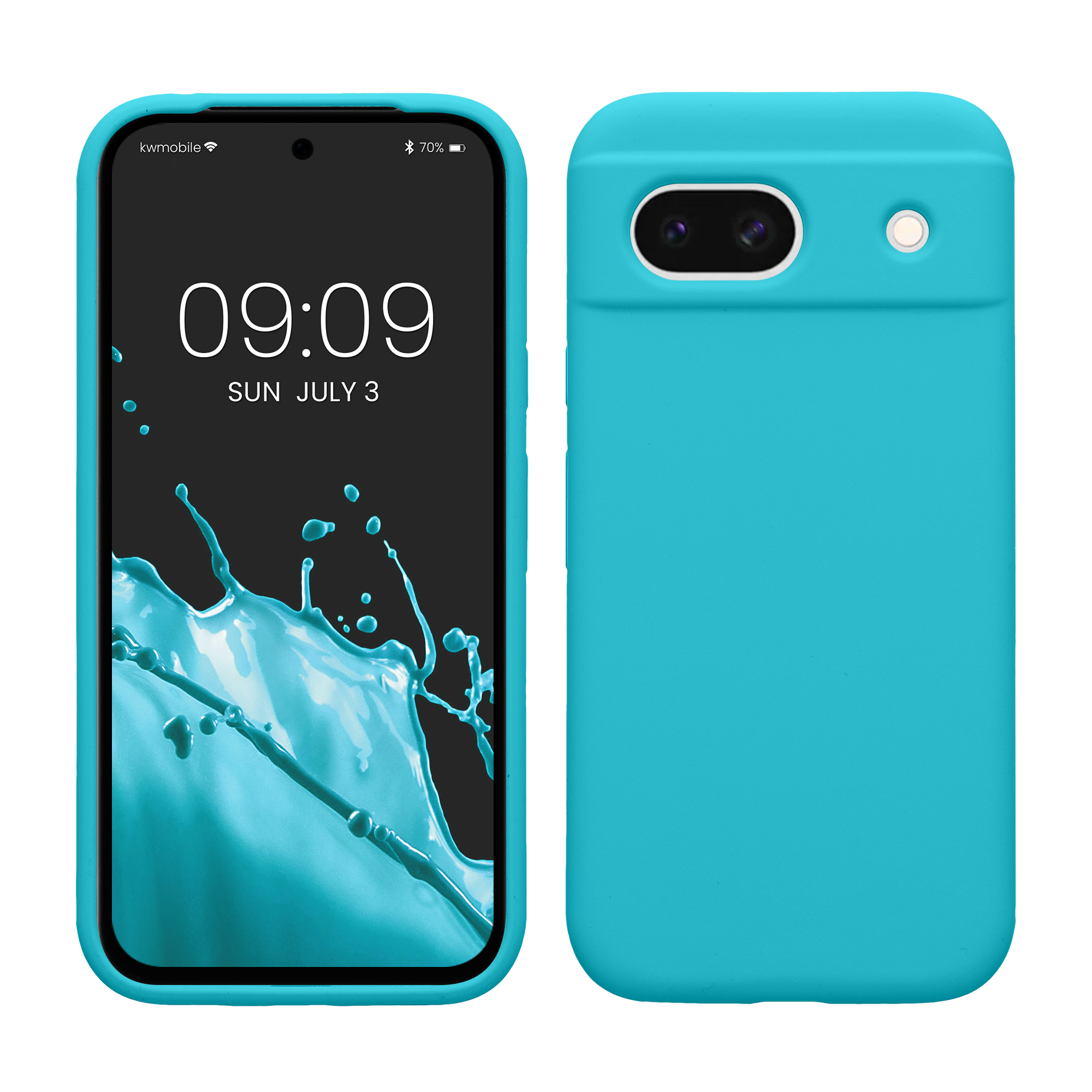 Silikonový kryt kwmobile pro Google Pixel 8a - Cool Glacier