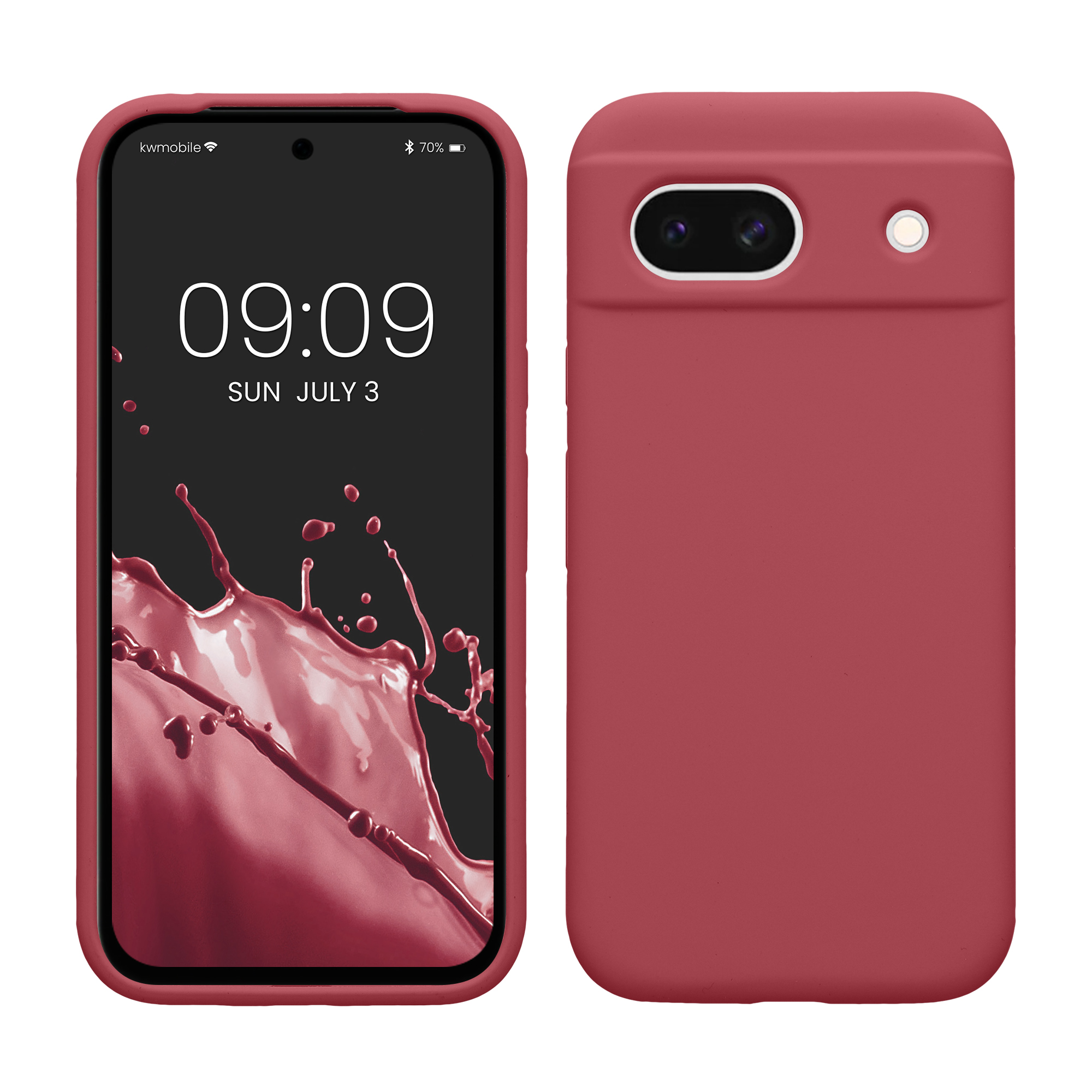 Silikonový kryt kwmobile pro Google Pixel 8a - tmavě růžové