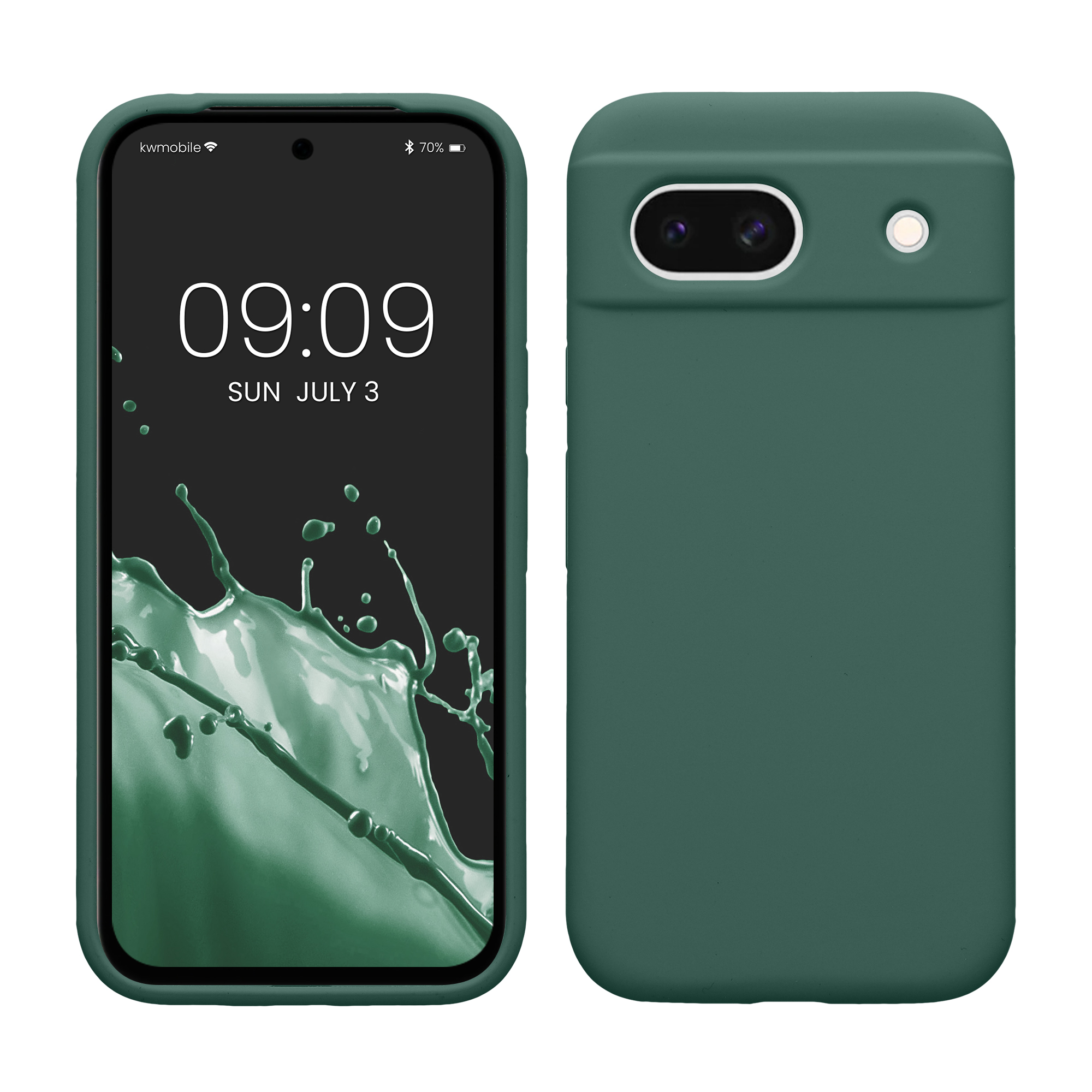 Silikonový kryt kwmobile pro Google Pixel 8a - lesně zelené